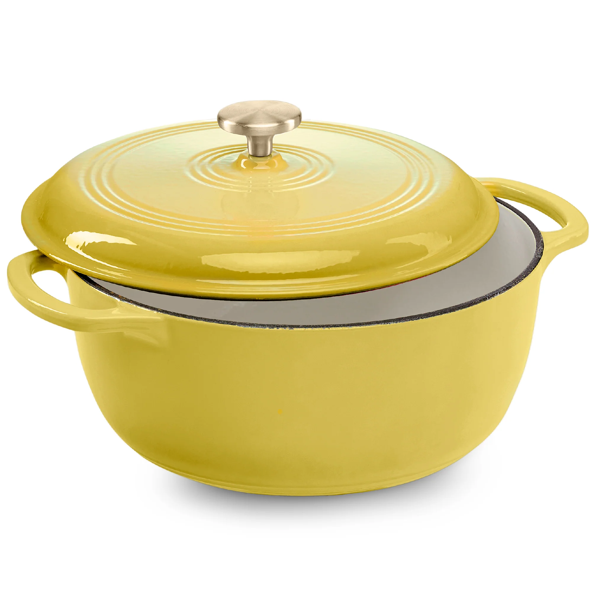 Cast-Iron Dutch Oven Kitchen Cookware w/ Enamel, Handles - 6qt - Image 78