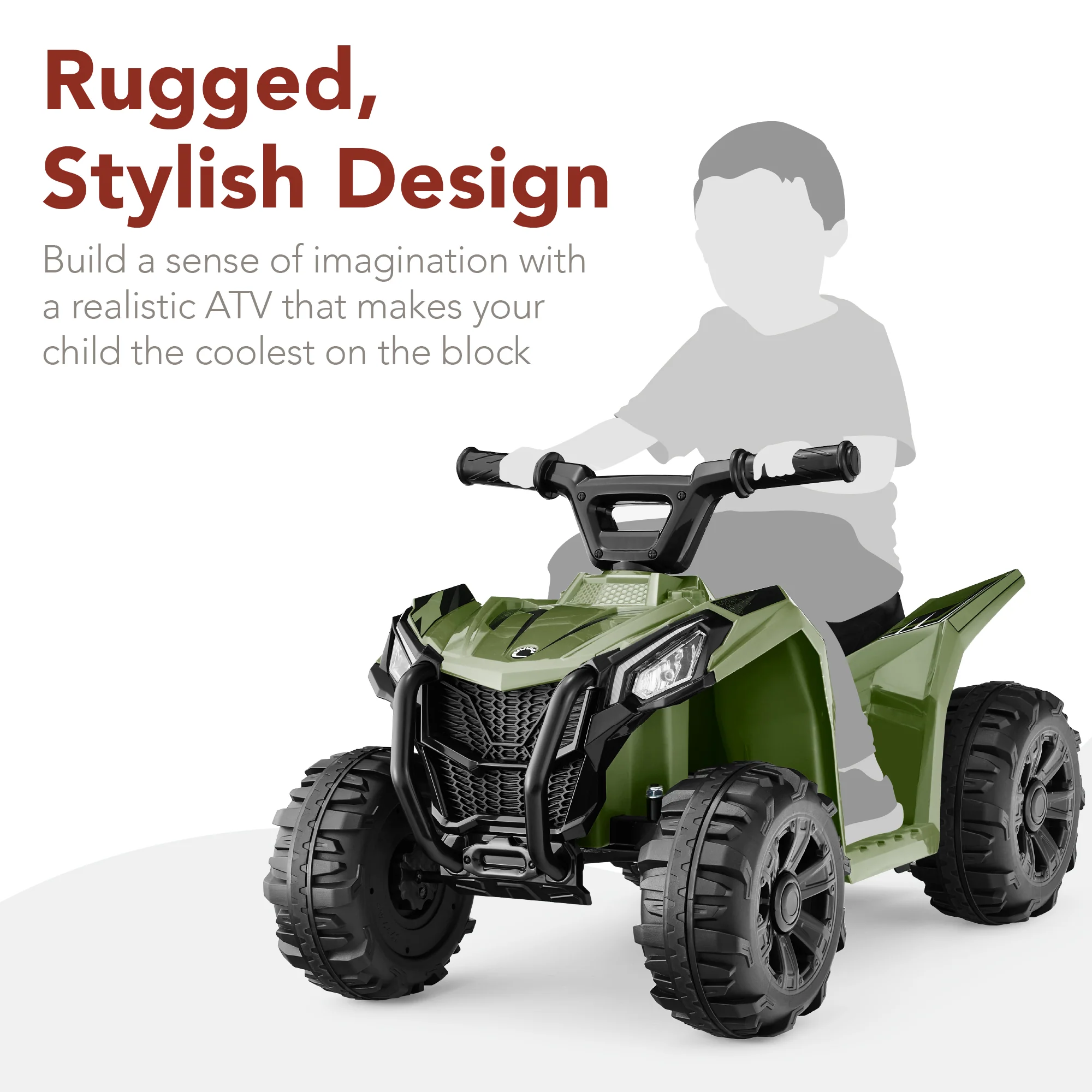 6V Kids Ride-On 4-Wheeler Quad ATV Car w/ 1.8mph Max Speed, Treaded Tires - Image 17
