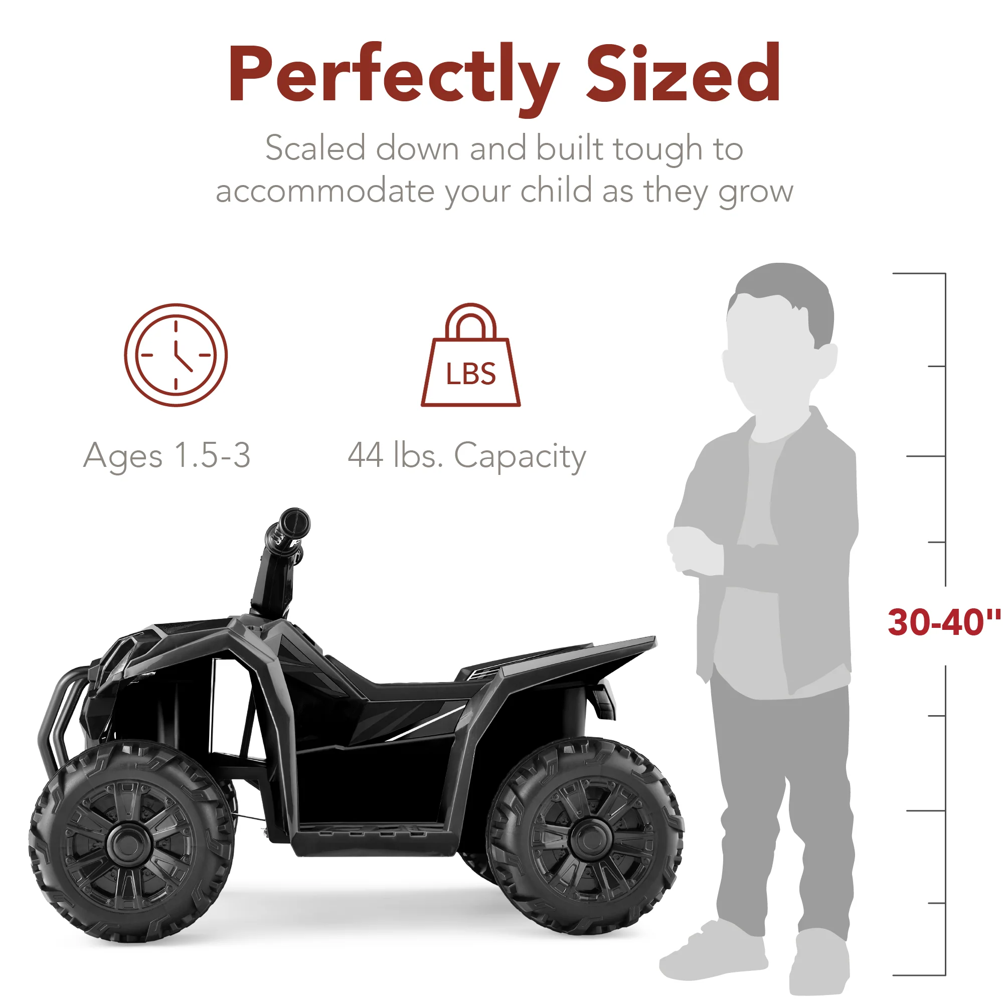 6V Kids Ride-On 4-Wheeler Quad ATV Car w/ 1.8mph Max Speed, Treaded Tires - Image 23