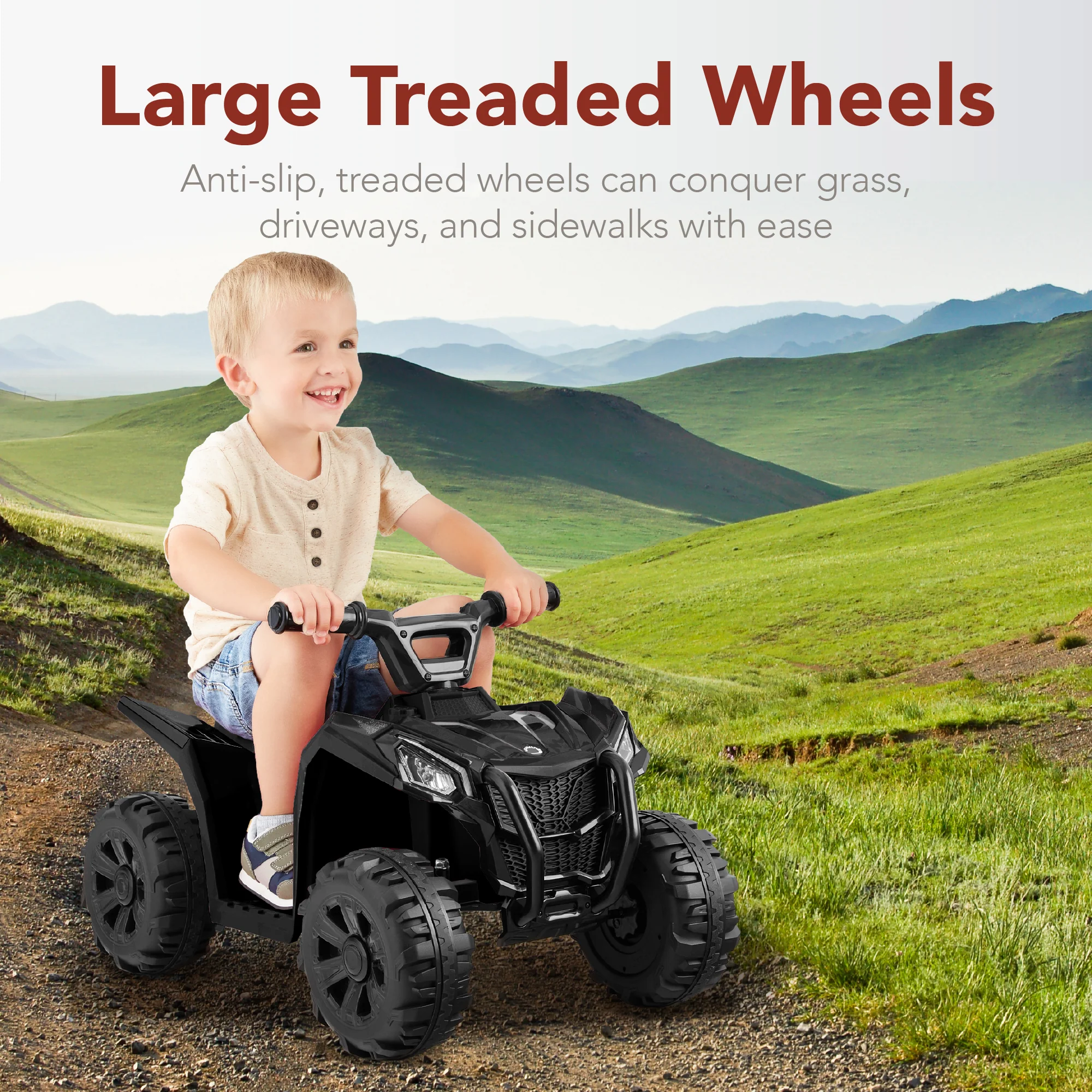 6V Kids Ride-On 4-Wheeler Quad ATV Car w/ 1.8mph Max Speed, Treaded Tires - Image 26