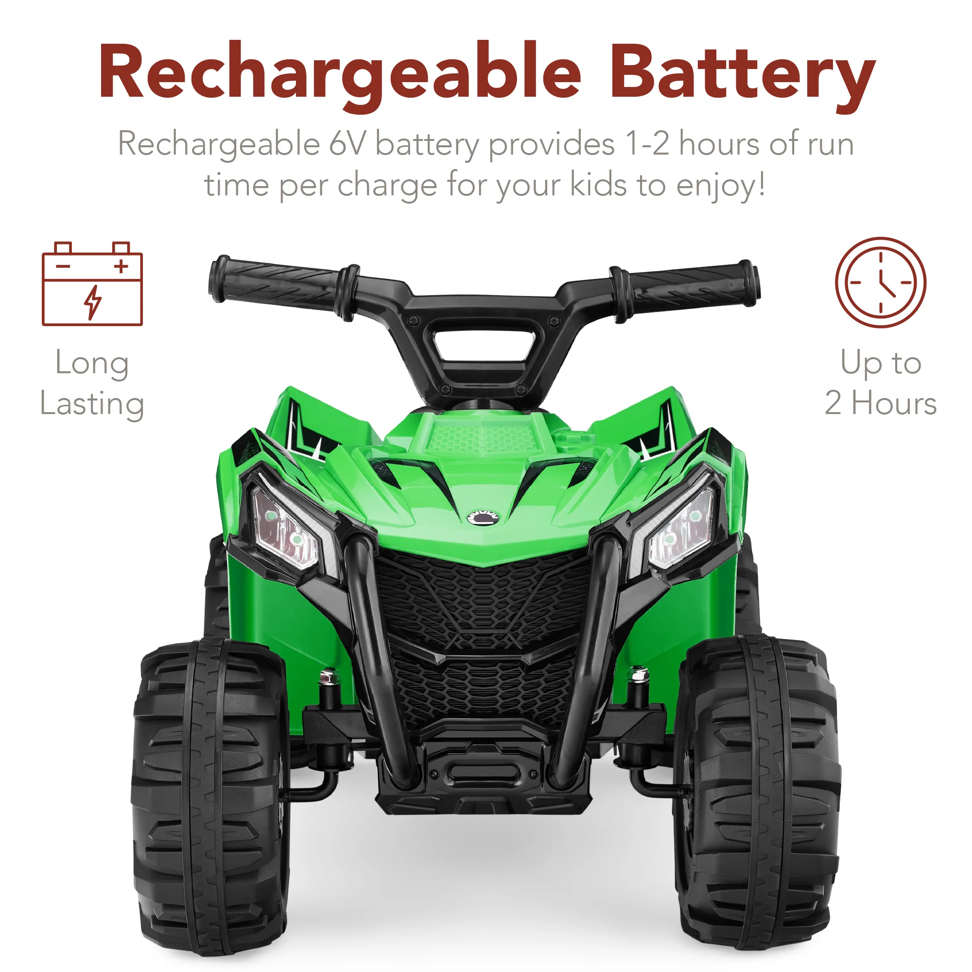 6V Kids Ride-On 4-Wheeler Quad ATV Car w/ 1.8mph Max Speed, Treaded Tires - Image 39