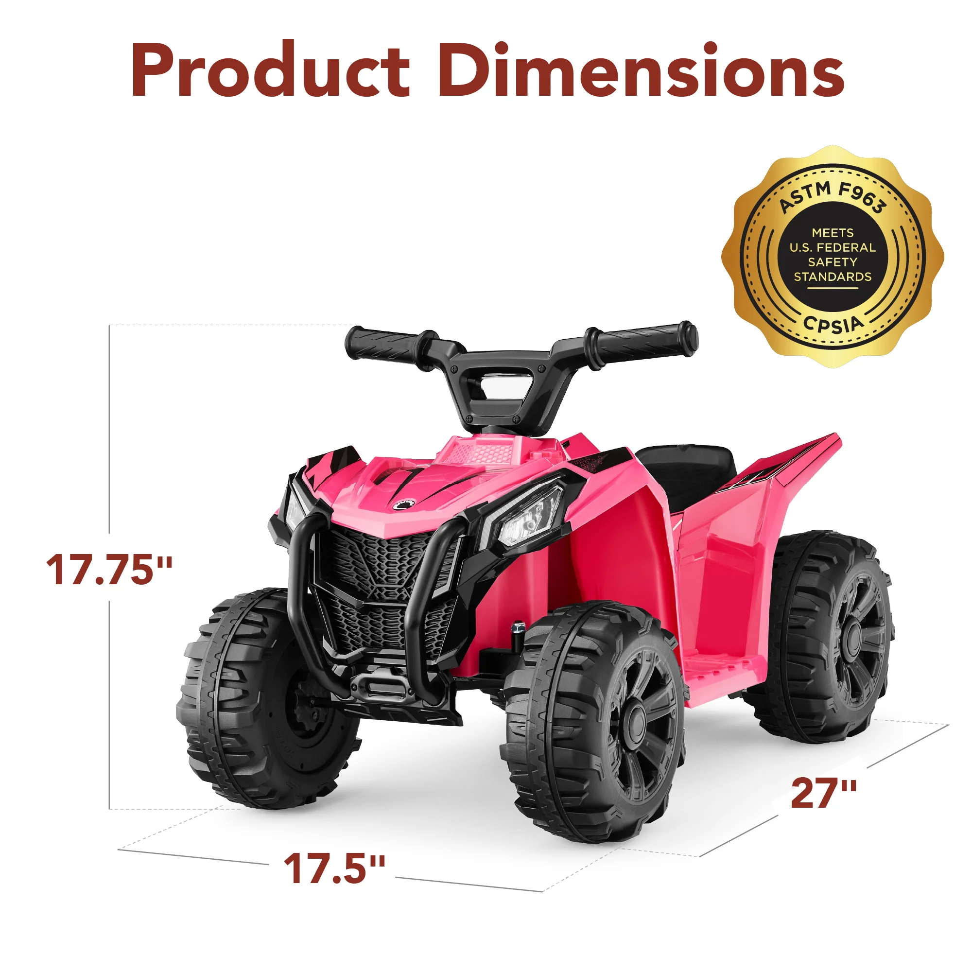 6V Kids Ride-On 4-Wheeler Quad ATV Car w/ 1.8mph Max Speed, Treaded Tires - Image 49