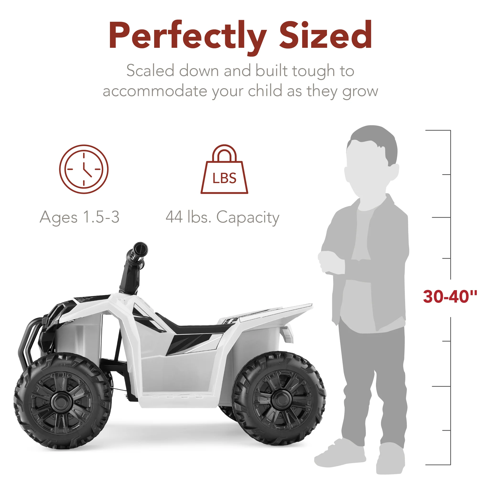 6V Kids Ride-On 4-Wheeler Quad ATV Car w/ 1.8mph Max Speed, Treaded Tires - Image 51