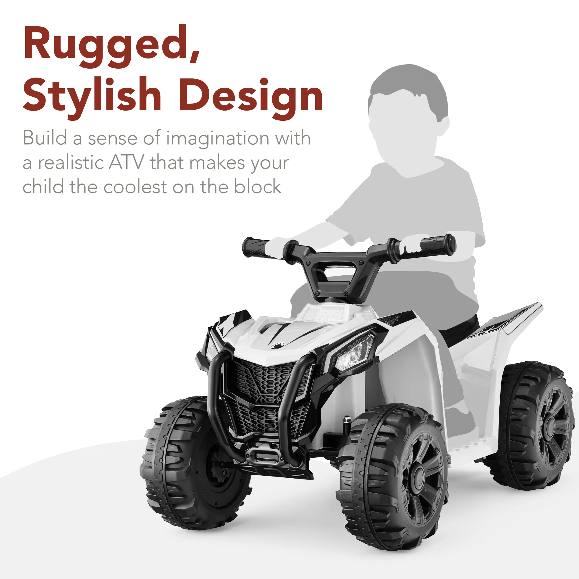 6V Kids Ride-On 4-Wheeler Quad ATV Car w/ 1.8mph Max Speed, Treaded Tires - Image 52