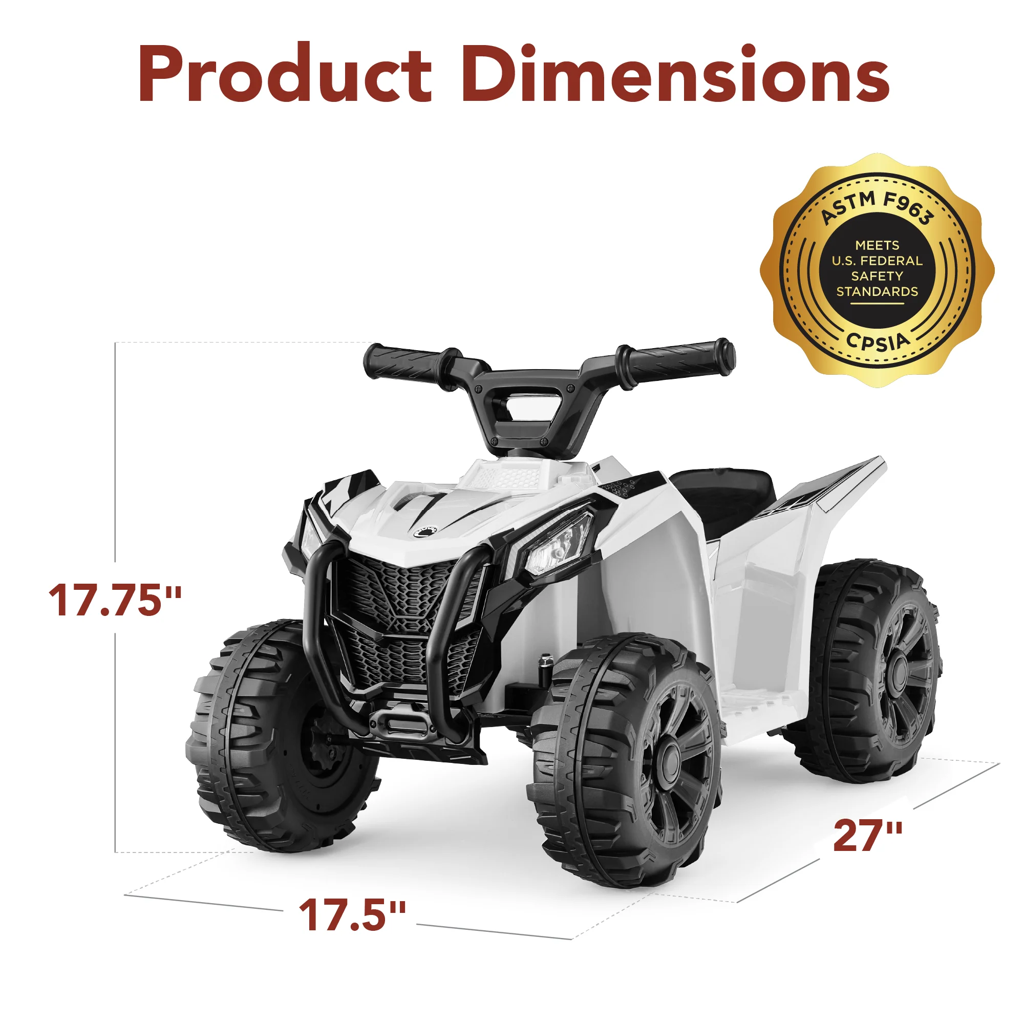6V Kids Ride-On 4-Wheeler Quad ATV Car w/ 1.8mph Max Speed, Treaded Tires - Image 56