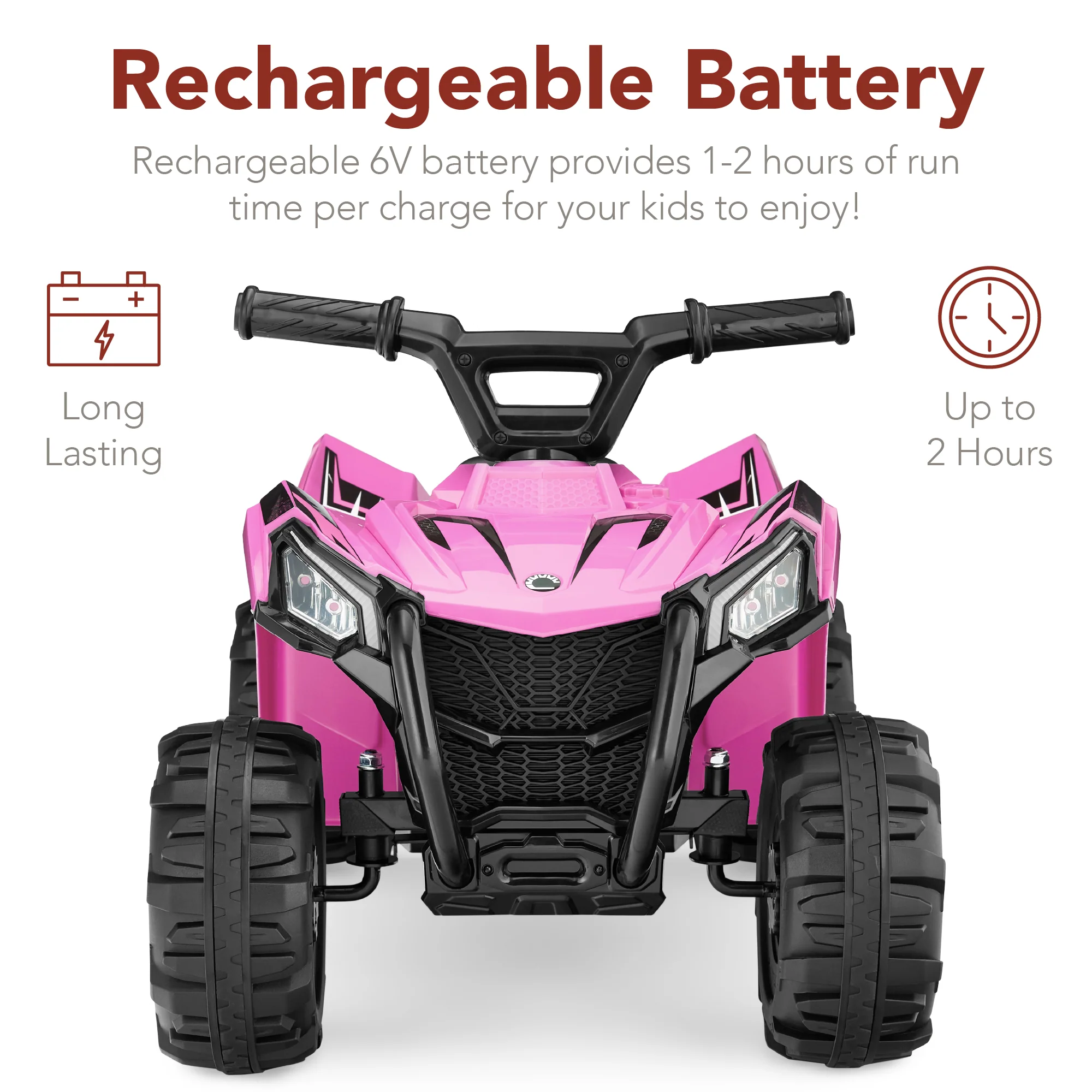 6V Kids Ride-On 4-Wheeler Quad ATV Car w/ 1.8mph Max Speed, Treaded Tires - Image 60
