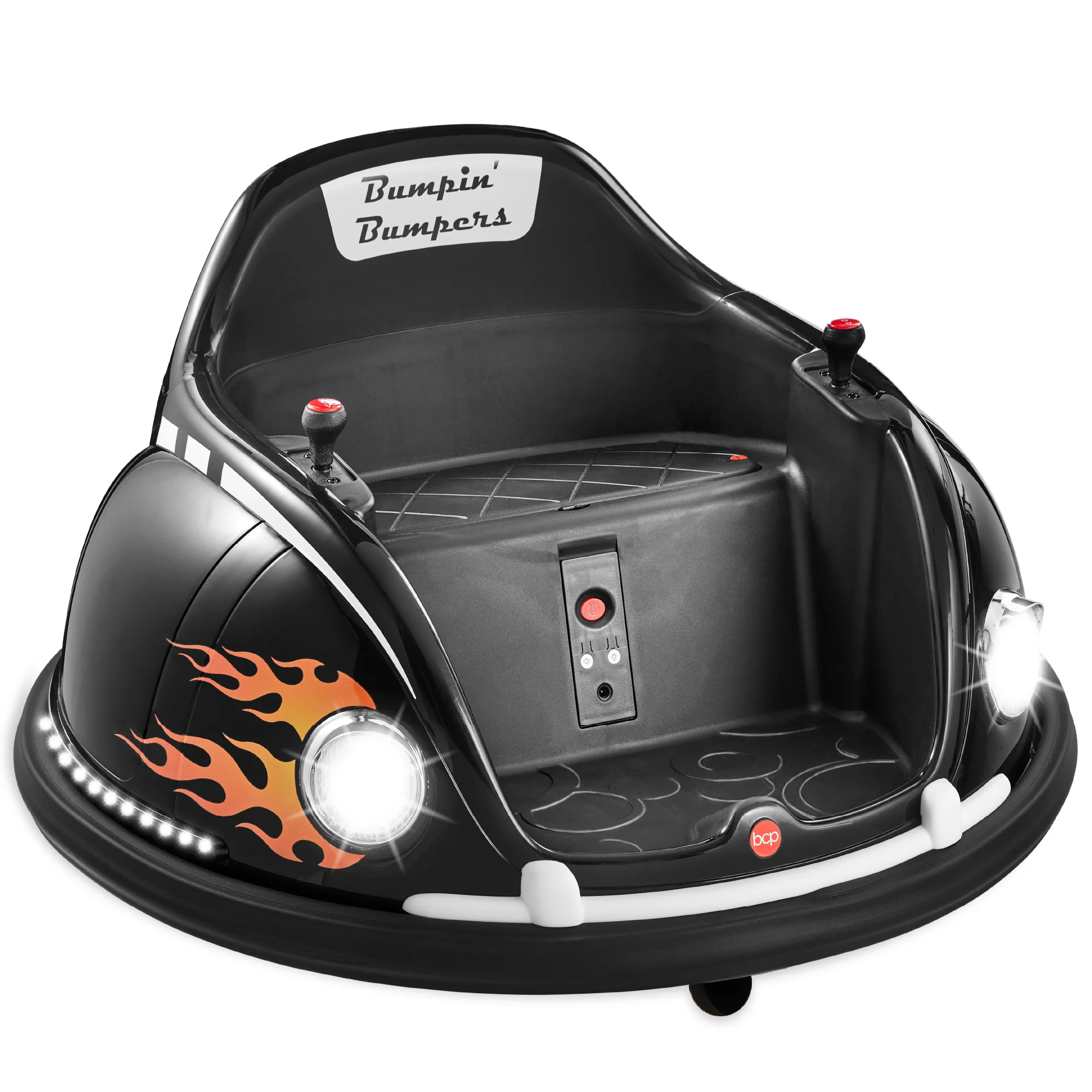 6V Kids Ride On Bumper Car Toy w/ Remote, Harness, Lights, 360 Degree Spin - Image 17