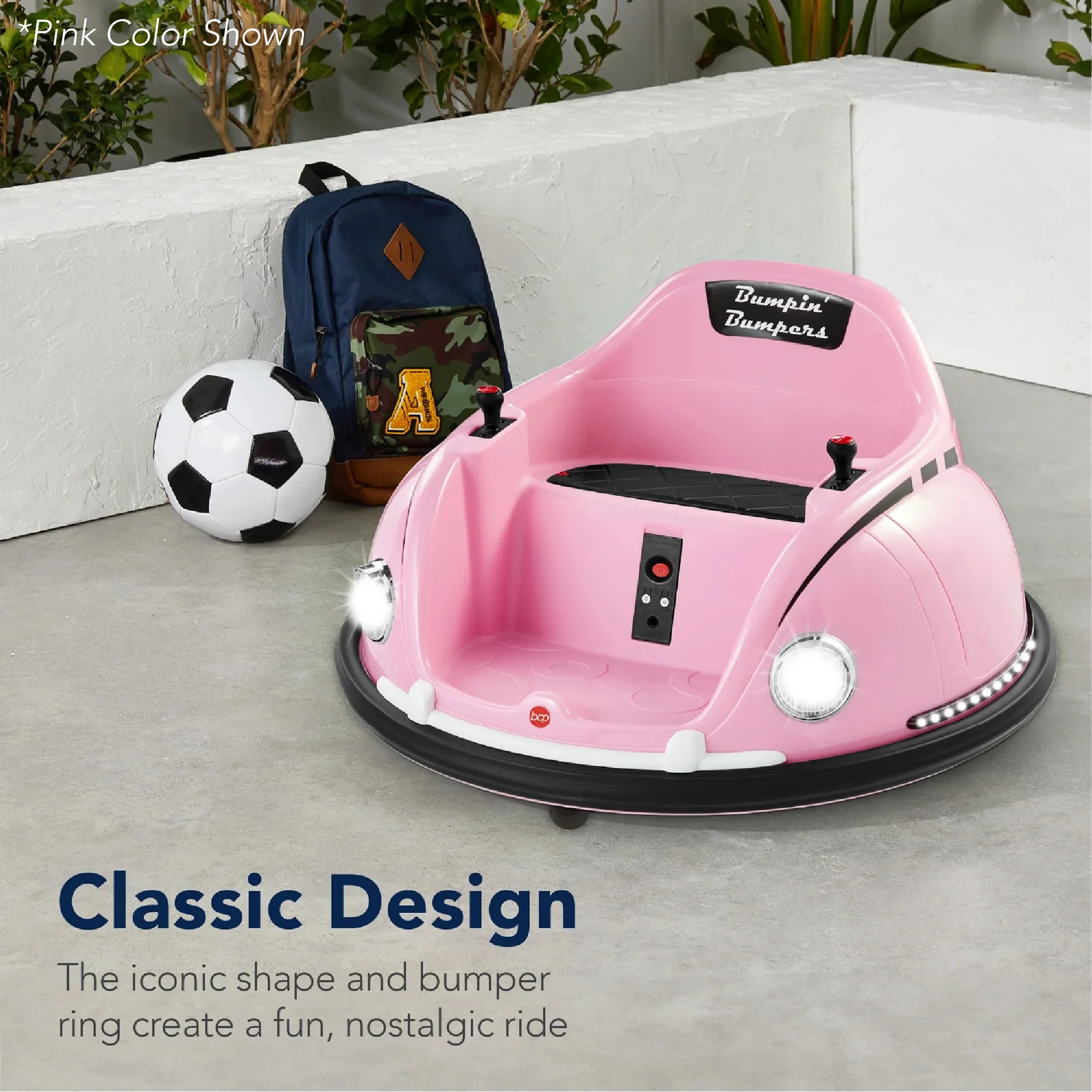 6V Kids Ride On Bumper Car Toy w/ Remote, Harness, Lights, 360 Degree Spin - Image 7
