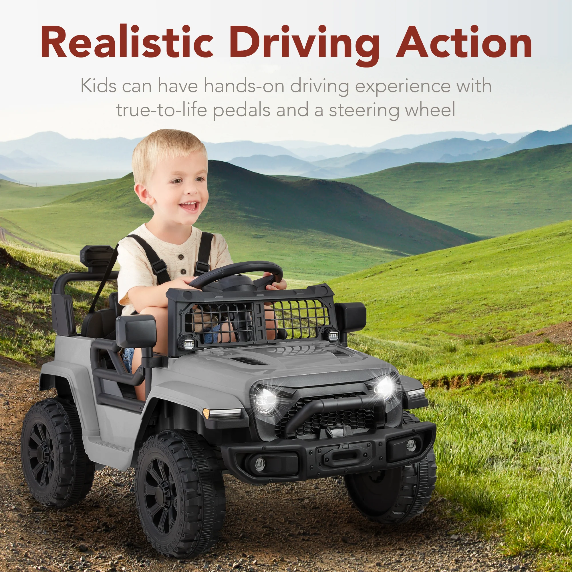 6V Kids Ride-On Truck Car w/ Parent Remote Control, 4-Wheel Suspension - Image 10
