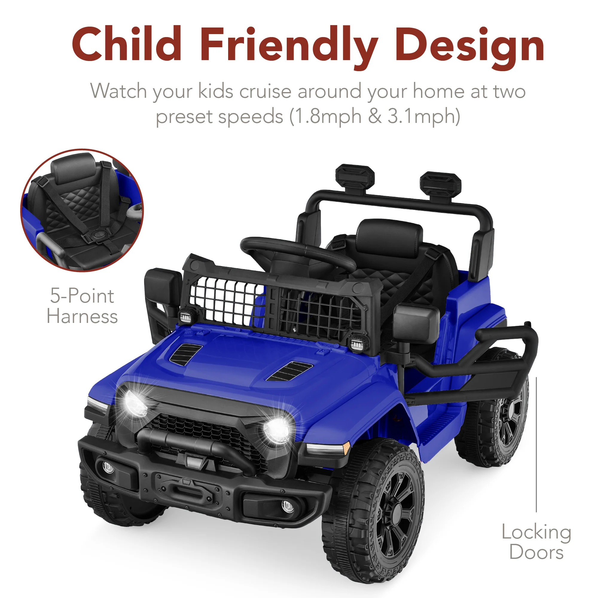 6V Kids Ride-On Truck Car w/ Parent Remote Control, 4-Wheel Suspension - Image 19