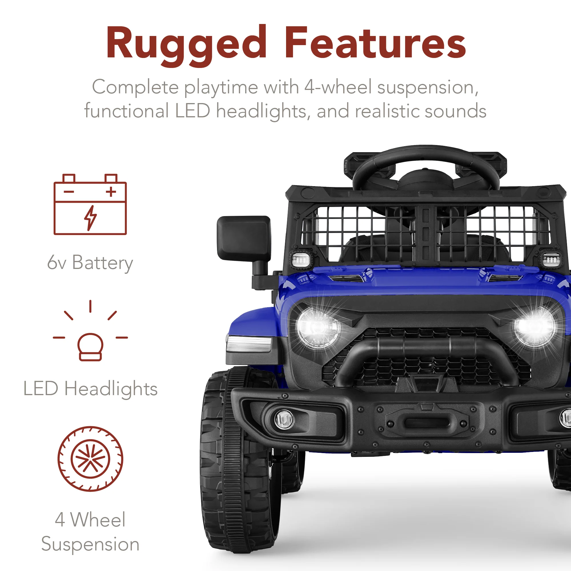 6V Kids Ride-On Truck Car w/ Parent Remote Control, 4-Wheel Suspension - Image 20
