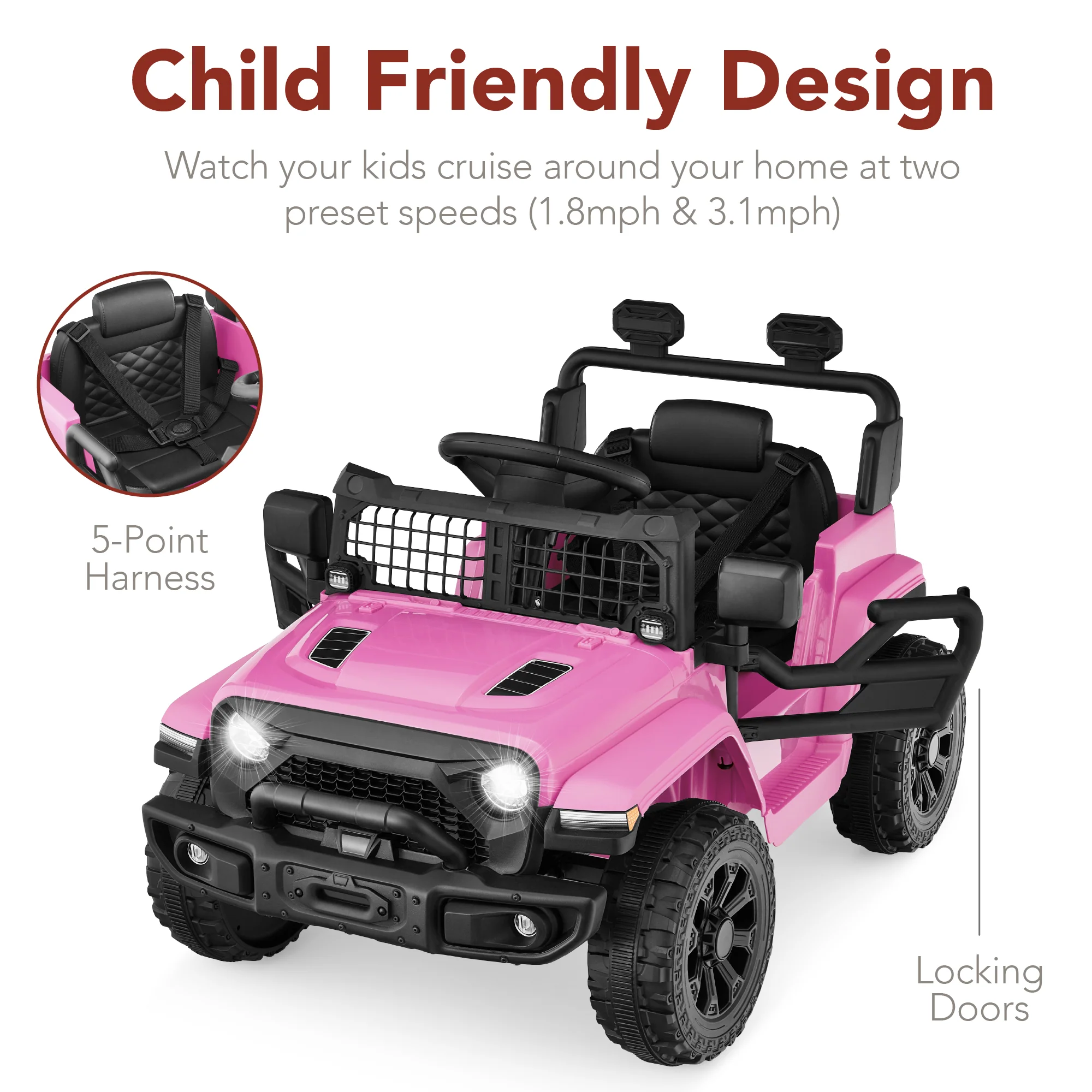 6V Kids Ride-On Truck Car w/ Parent Remote Control, 4-Wheel Suspension - Image 33