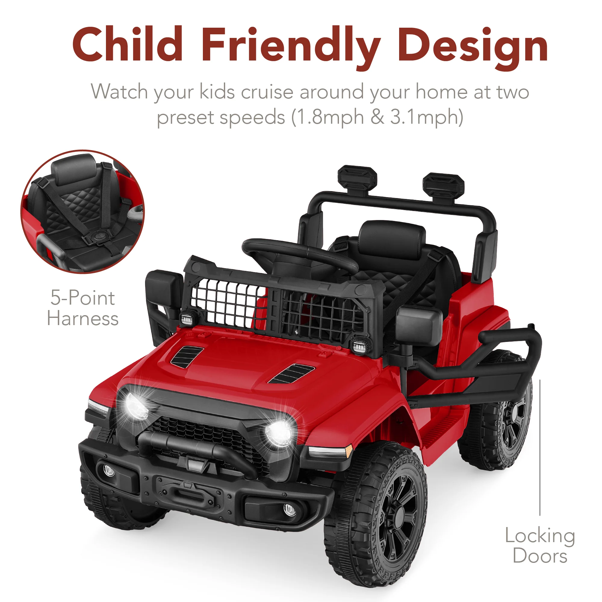 6V Kids Ride-On Truck Car w/ Parent Remote Control, 4-Wheel Suspension - Image 40