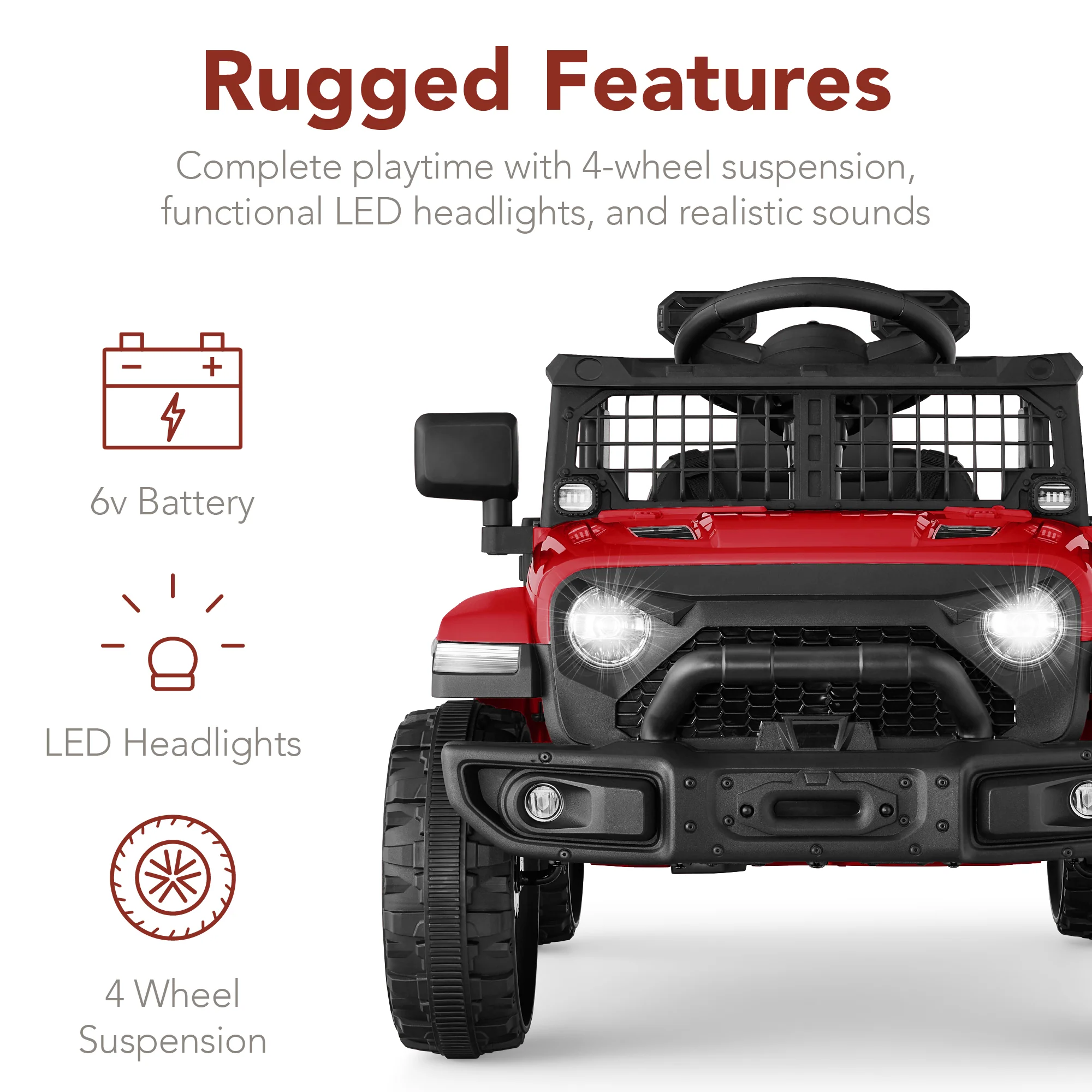 6V Kids Ride-On Truck Car w/ Parent Remote Control, 4-Wheel Suspension - Image 41