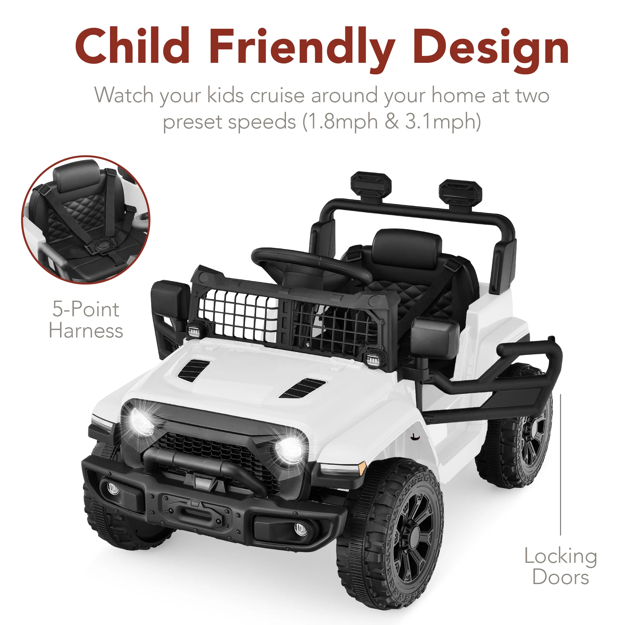 6V Kids Ride-On Truck Car w/ Parent Remote Control, 4-Wheel Suspension - Image 54