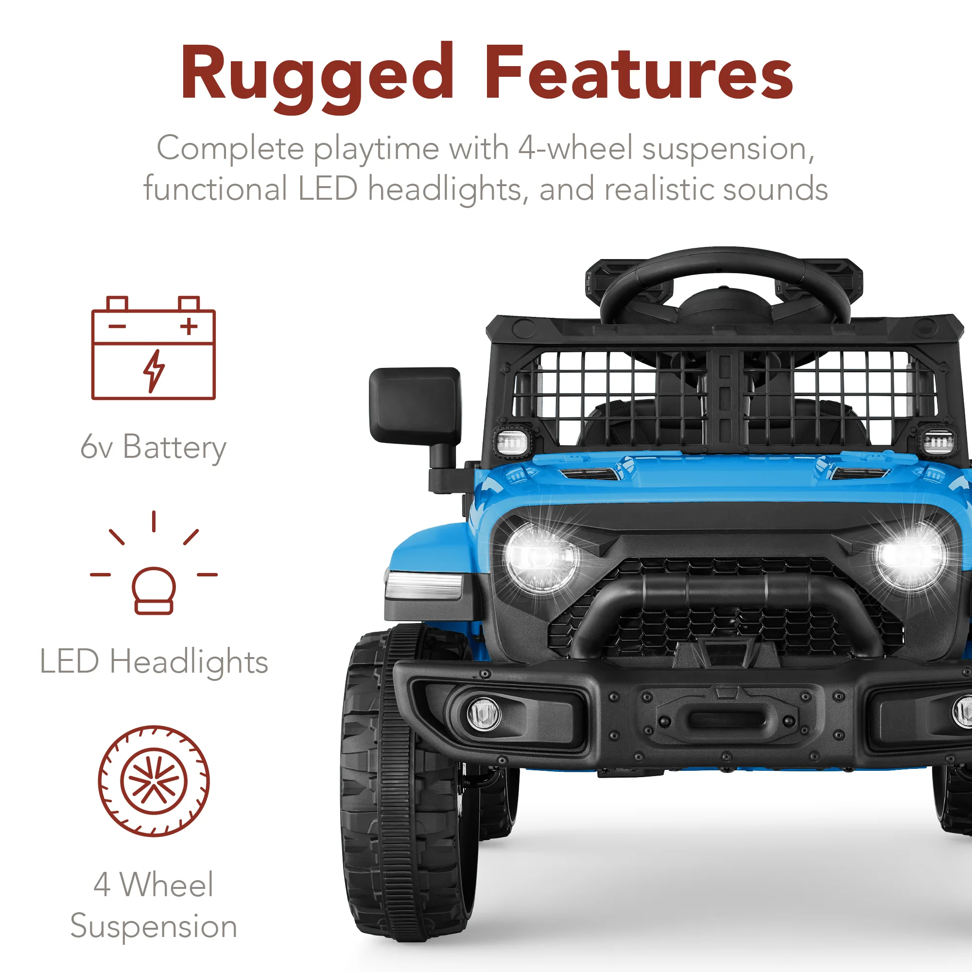 6V Kids Ride-On Truck Car w/ Parent Remote Control, 4-Wheel Suspension - Image 69
