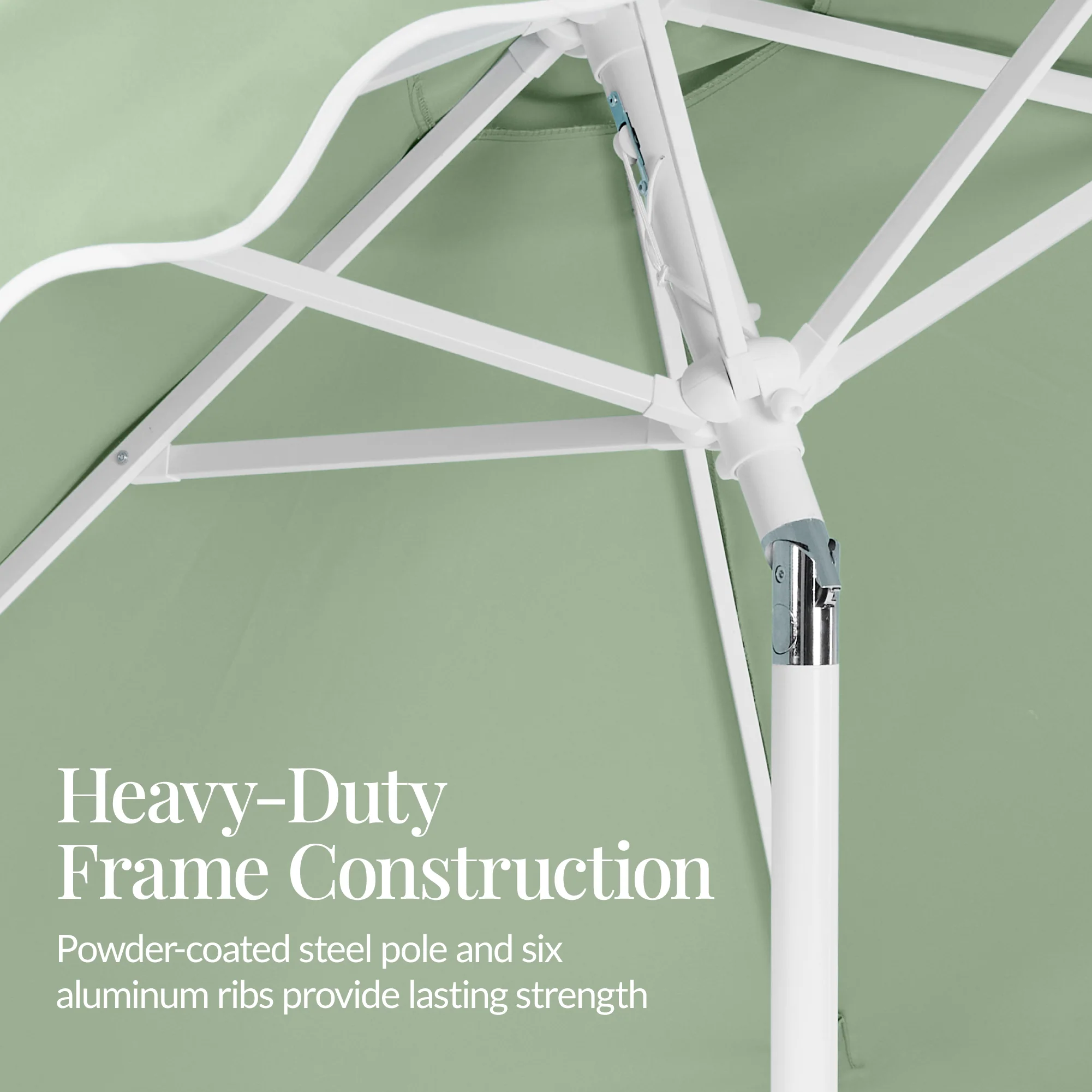 7.5ft Patio Market Umbrella,Wavy Trim, UV-Fade-Resistant, Crank & Tilt - Image 39