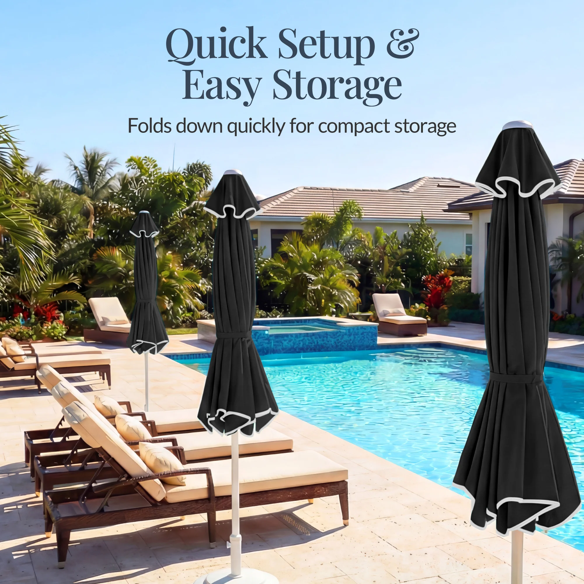 7.5ft Patio Market Umbrella,Wavy Trim, UV-Fade-Resistant, Crank & Tilt - Image 64