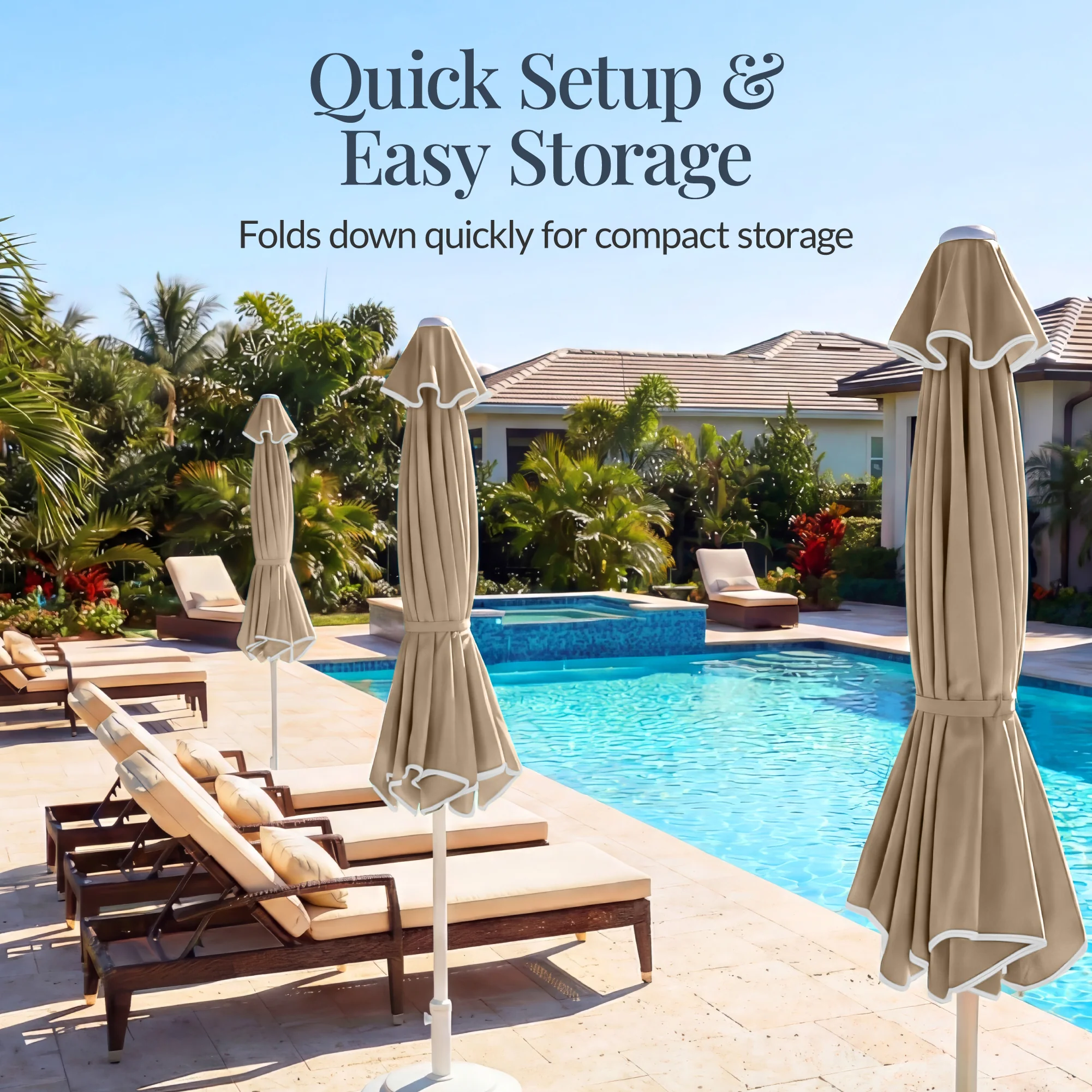 7.5ft Patio Market Umbrella,Wavy Trim, UV-Fade-Resistant, Crank & Tilt - Image 80