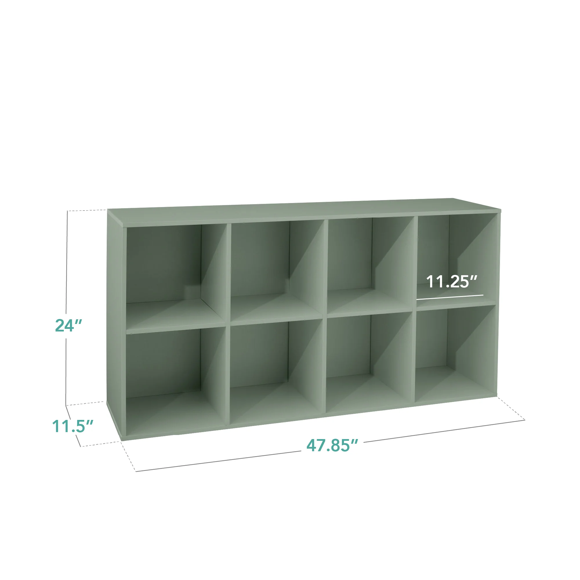 8-Cube Bookshelf, 11in Storage Display w/ Removable Panels, Customizable - Image 58