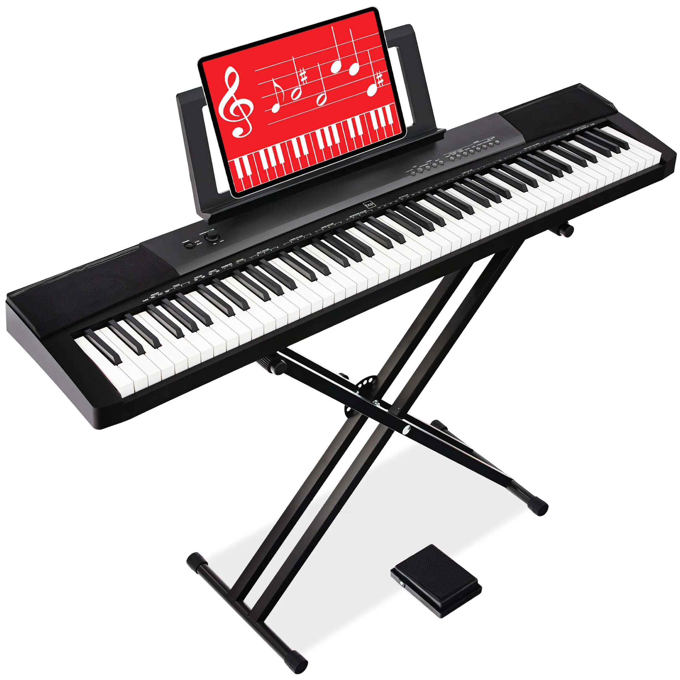 88-Key Digital Piano Set w/ Semi-Weighted Keys, Stand, Sustain Pedal - Image 8