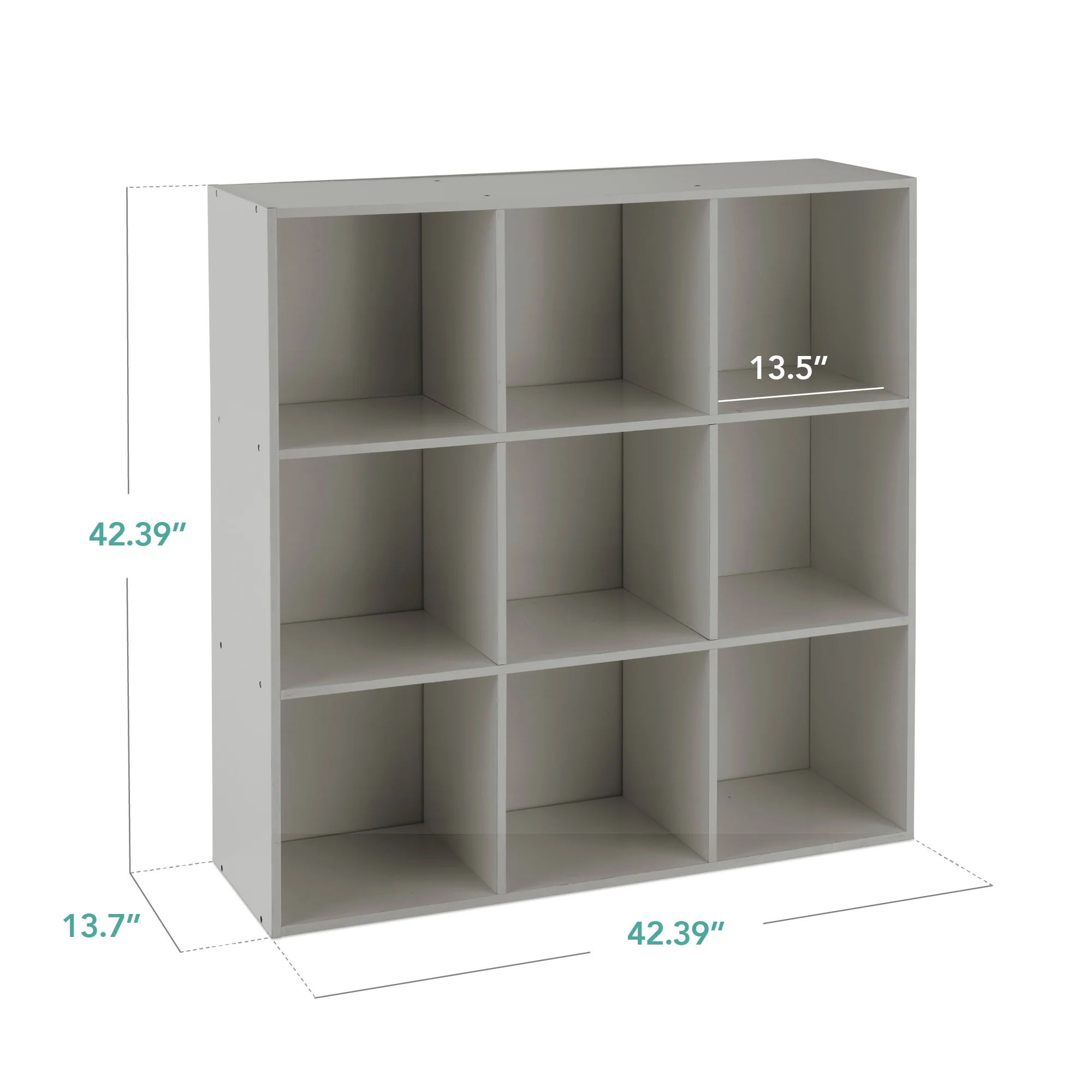 9-Cube Bookshelf, 13.5in Storage Display w/ Removable Panels, Customizable - Image 34