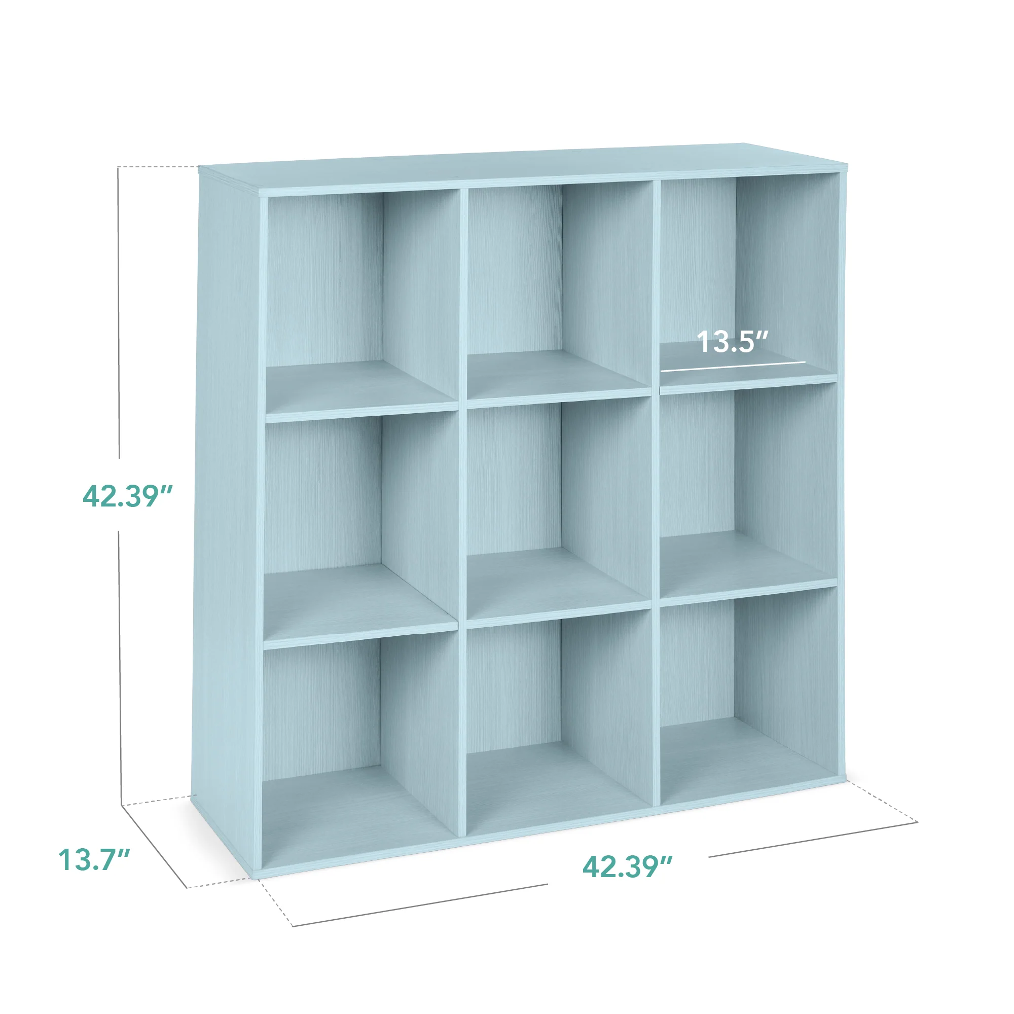 9-Cube Bookshelf, 13.5in Storage Display w/ Removable Panels, Customizable - Image 66
