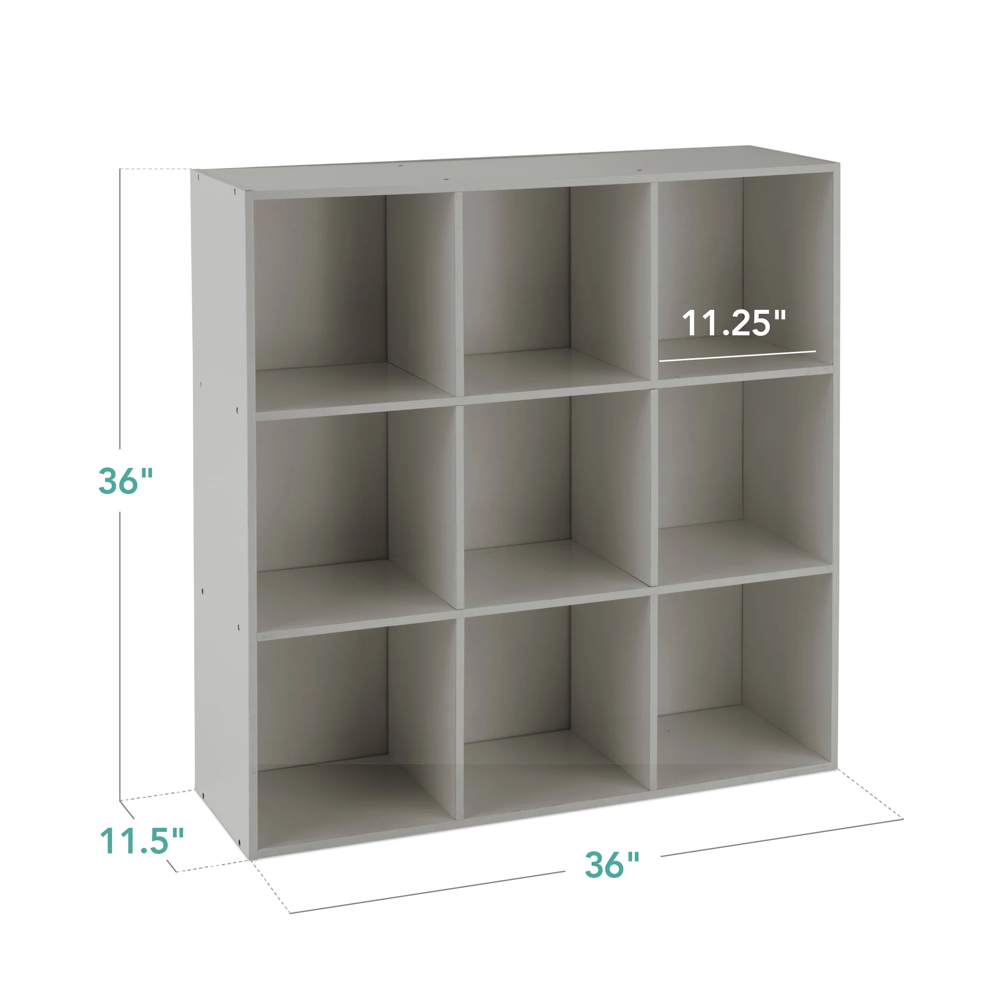 9-Cube Bookshelf Storage Display w/ 3 Removable Panels, Customizable Design - Image 10
