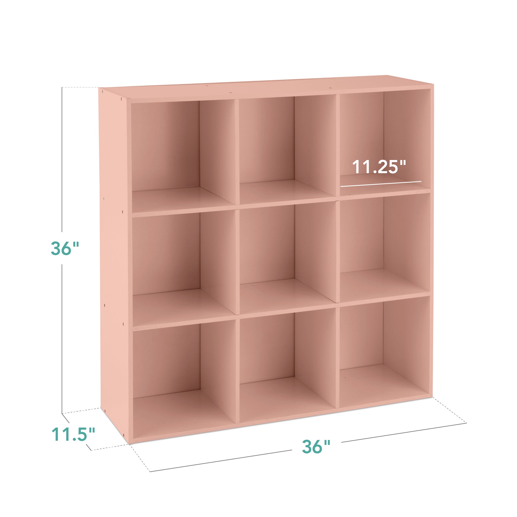 9-Cube Bookshelf Storage Display w/ 3 Removable Panels, Customizable Design - Image 2
