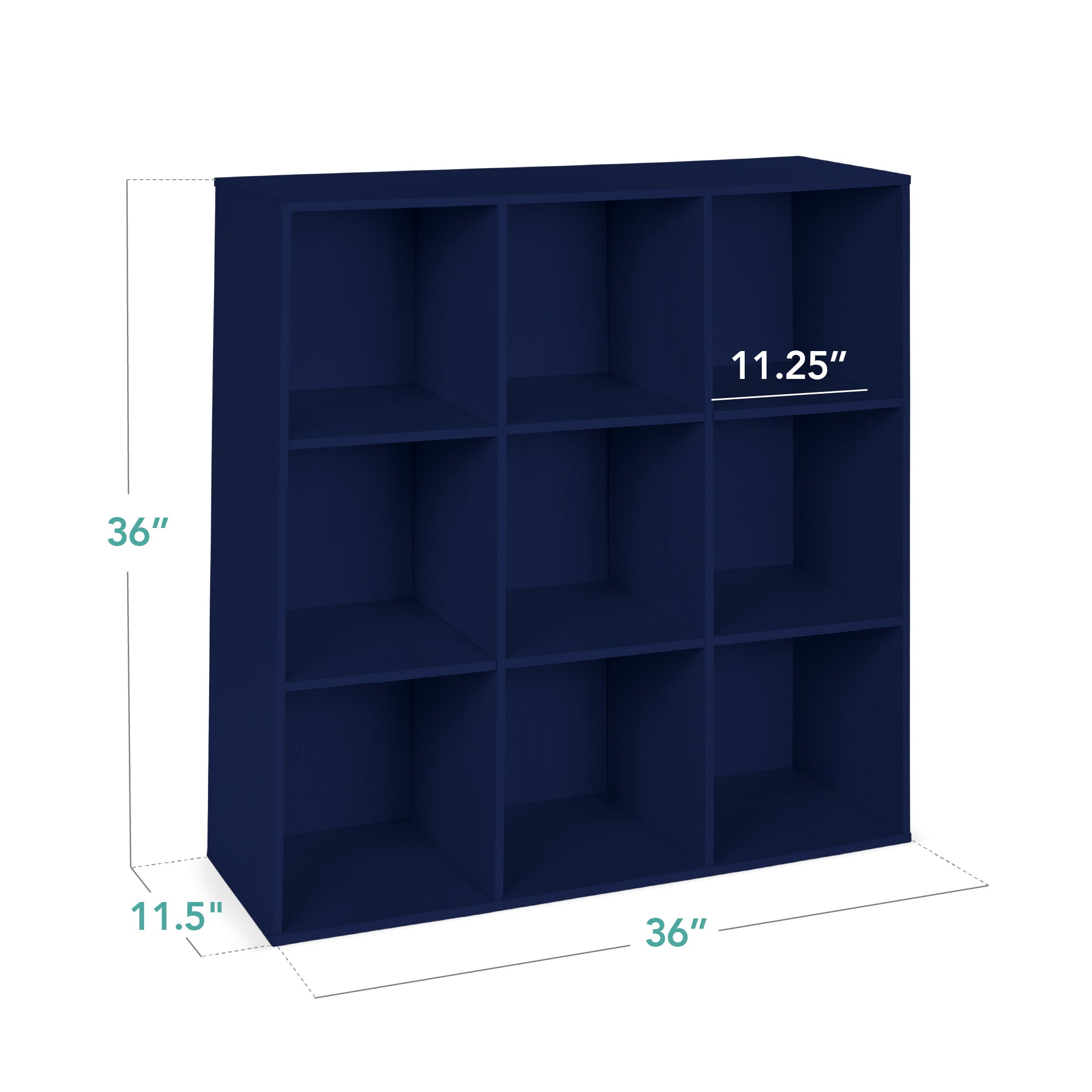 9-Cube Bookshelf Storage Display w/ 3 Removable Panels, Customizable Design - Image 34