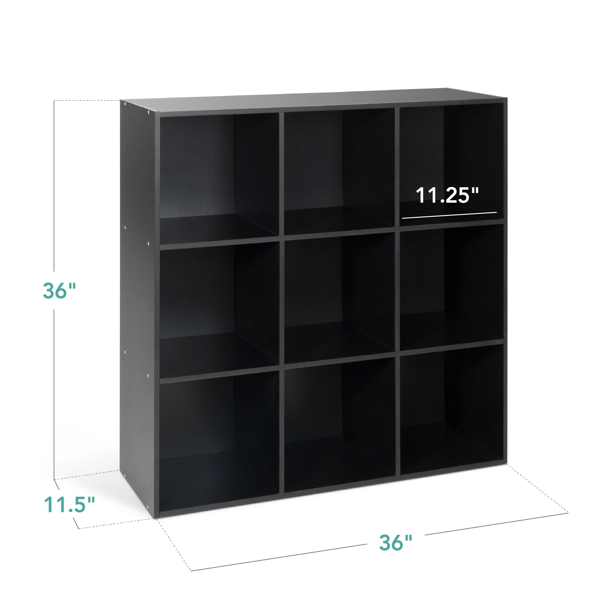 9-Cube Bookshelf Storage Display w/ 3 Removable Panels, Customizable Design - Image 42