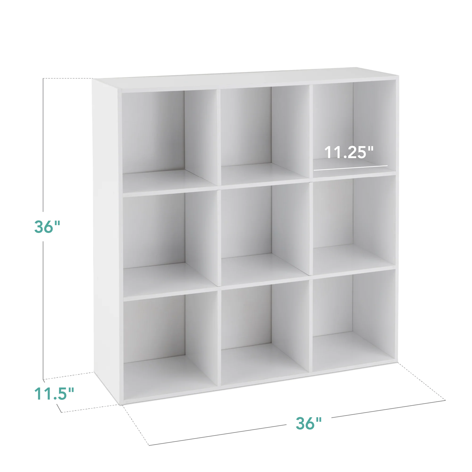9-Cube Bookshelf Storage Display w/ 3 Removable Panels, Customizable Design - Image 98