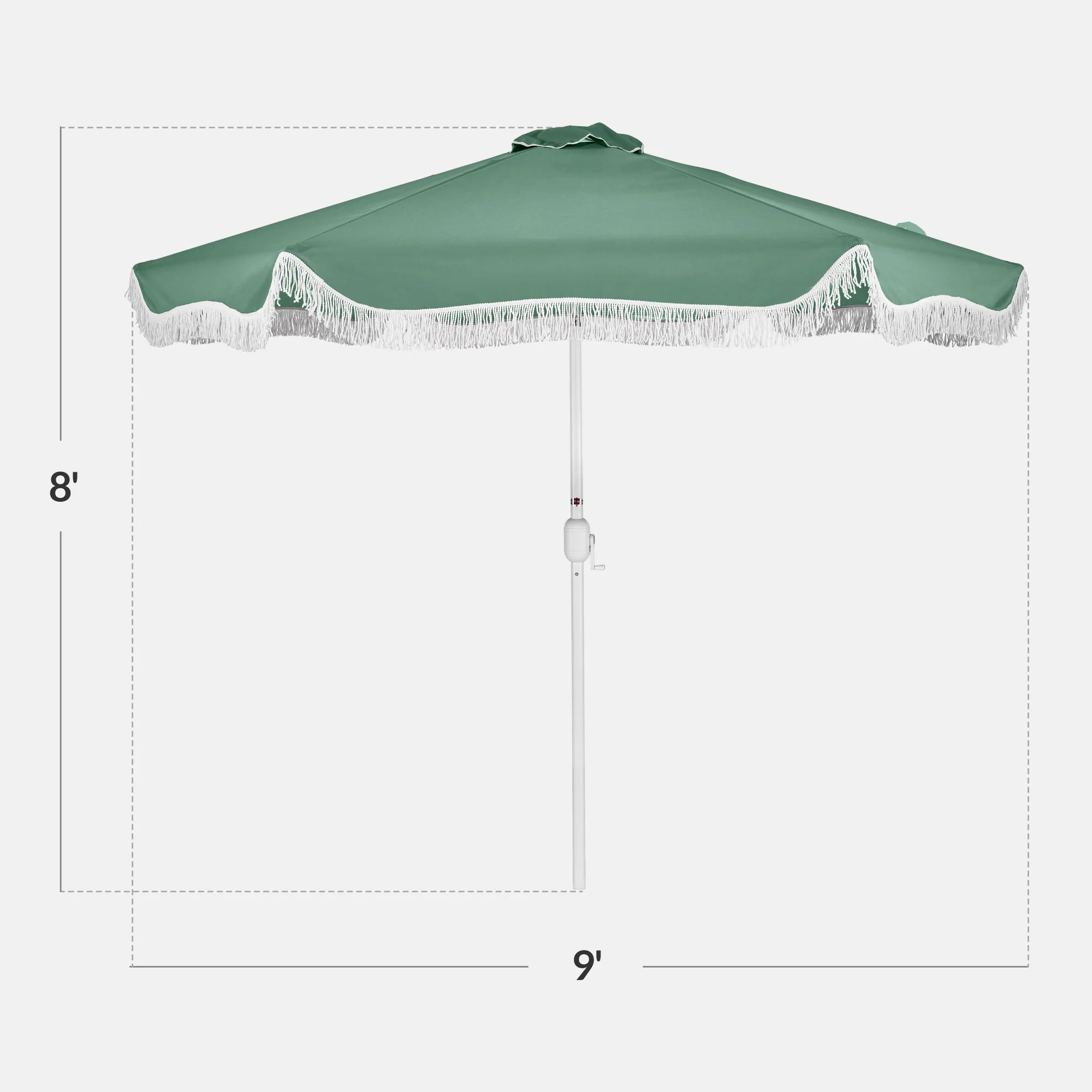 9ft Boho Fringe Umbrella Tilt, UPF50+, Steel Pole - Image 20