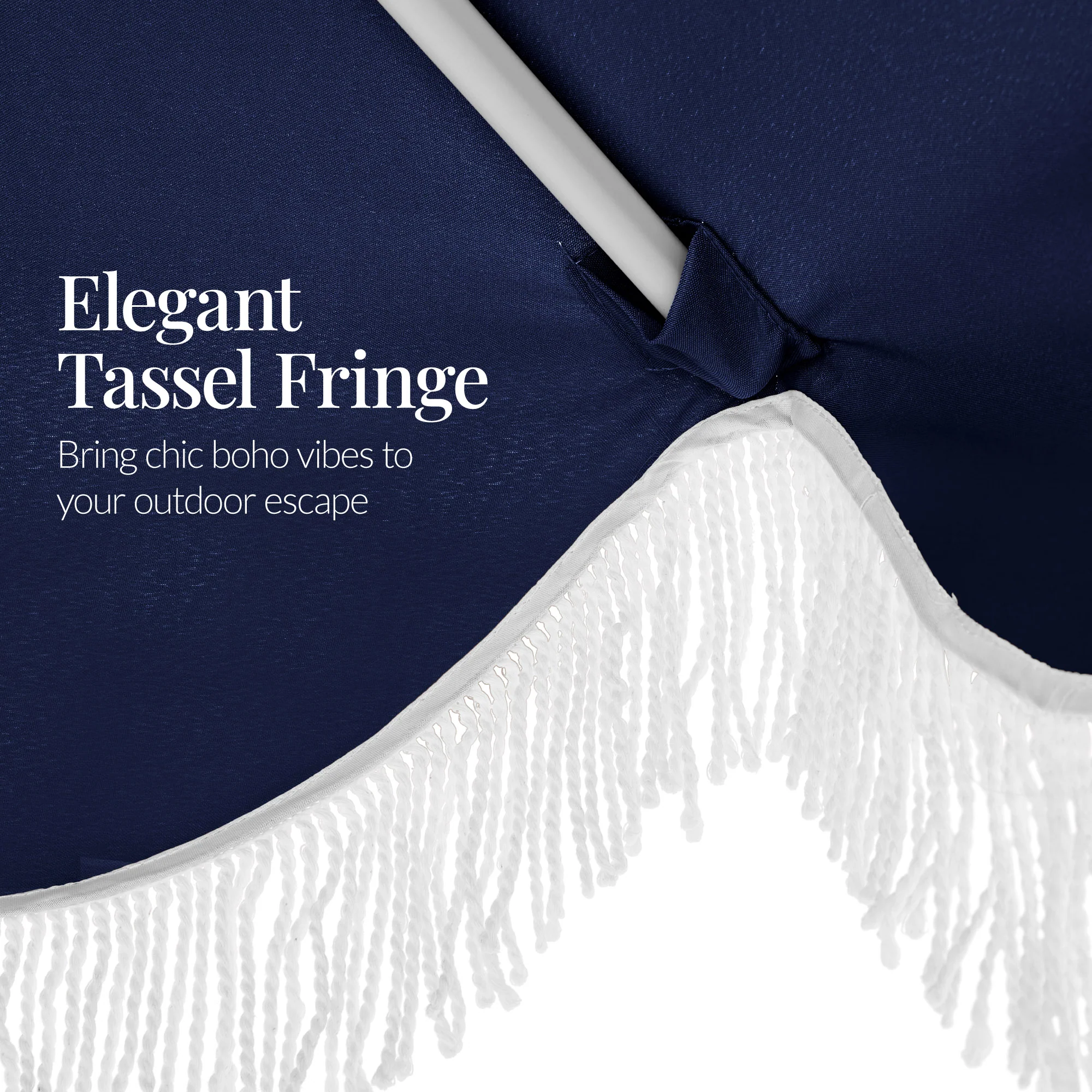 9ft Boho Fringe Umbrella Tilt, UPF50+, Steel Pole - Image 39