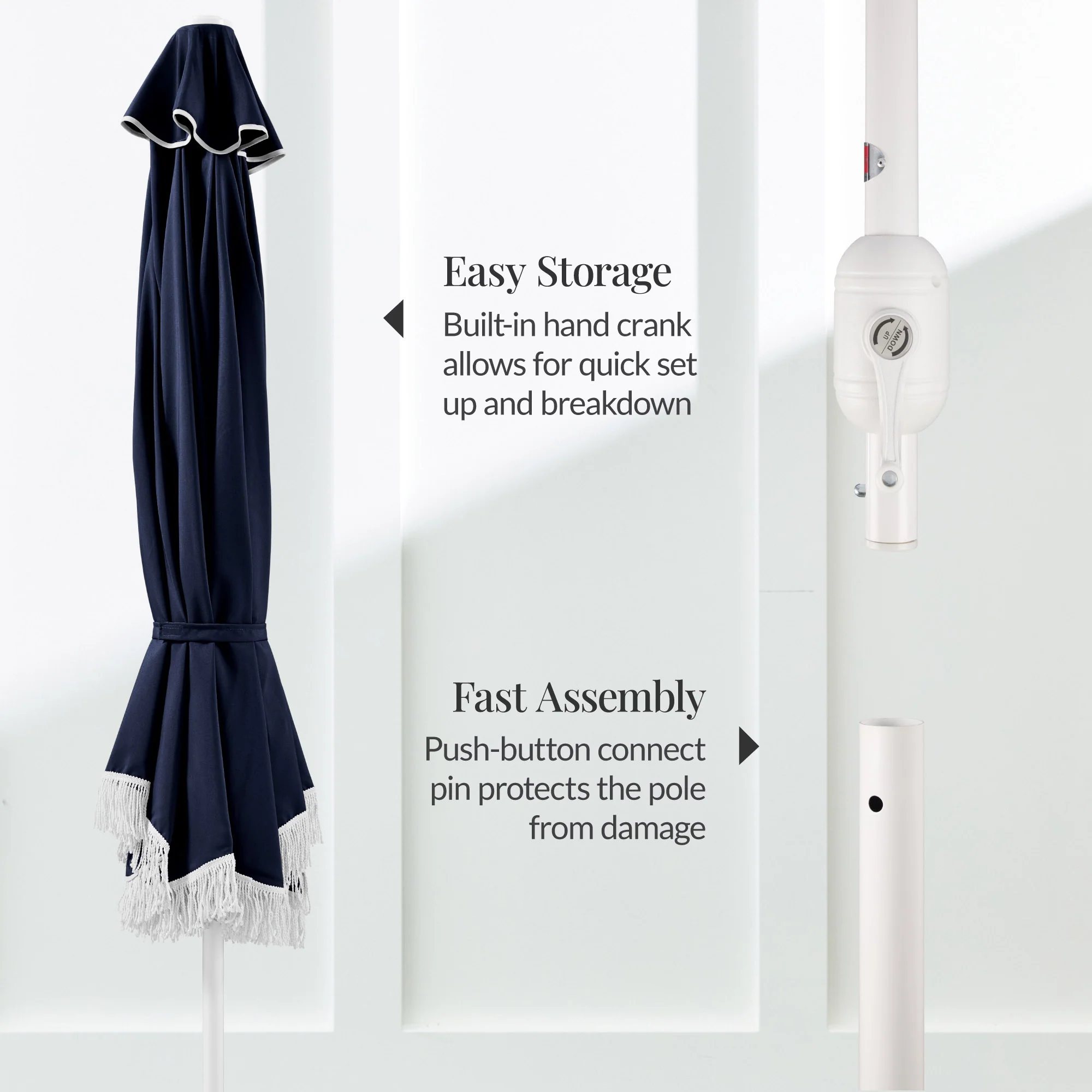 9ft Boho Fringe Umbrella Tilt, UPF50+, Steel Pole - Image 42