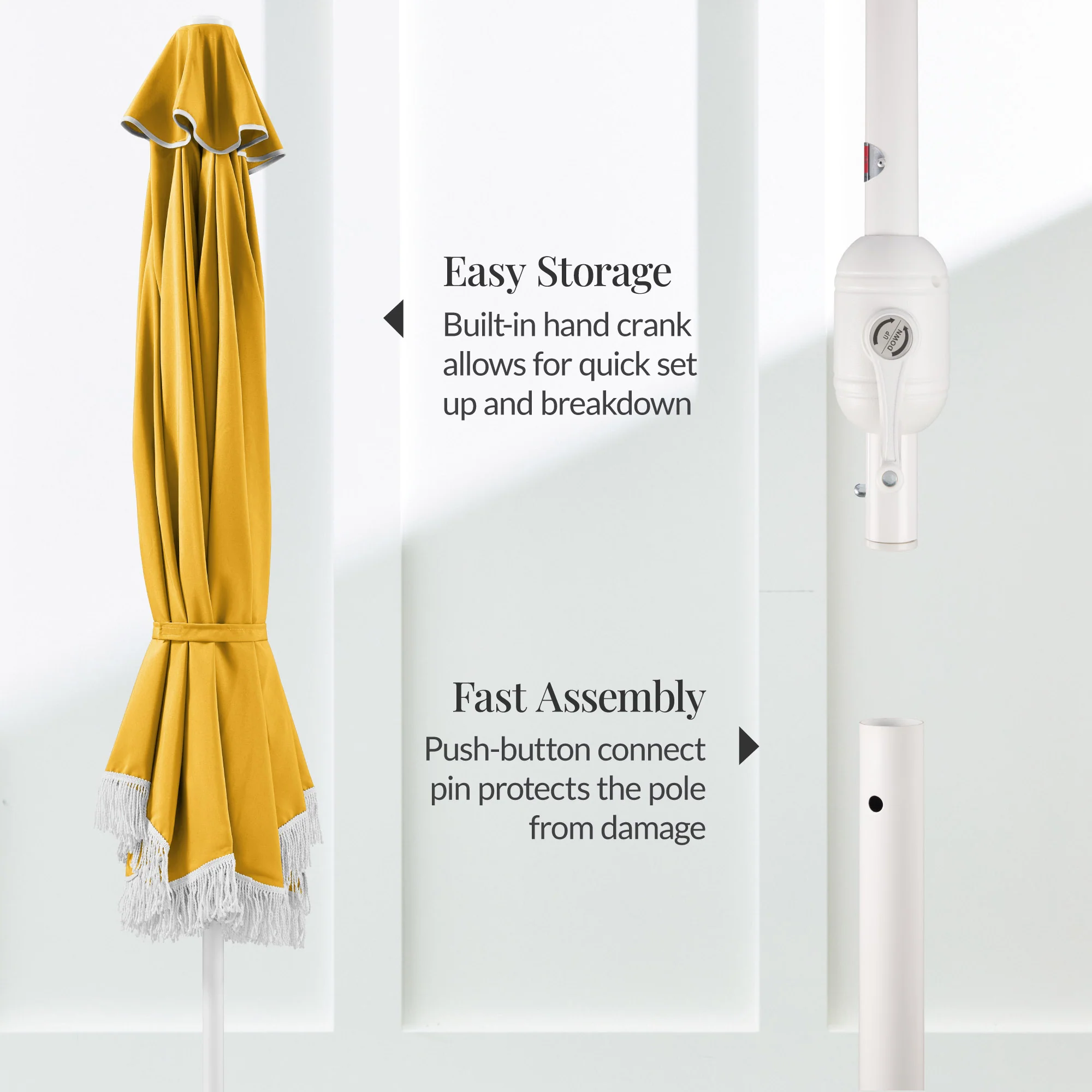 9ft Boho Fringe Umbrella Tilt, UPF50+, Steel Pole - Image 60