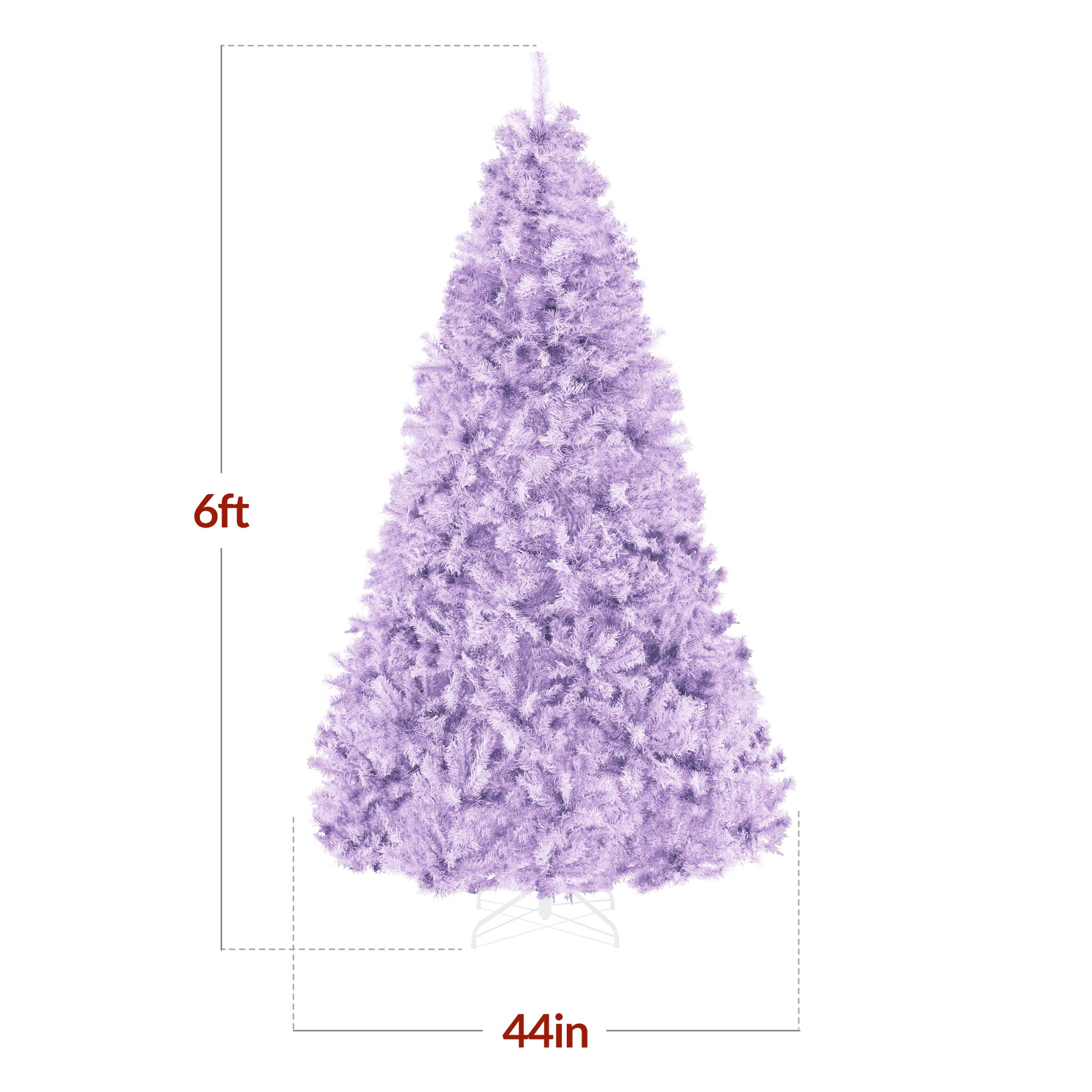 Artificial Lavender Christmas Tree, Unlit Pine Design w/Easy Assembly - Image 2