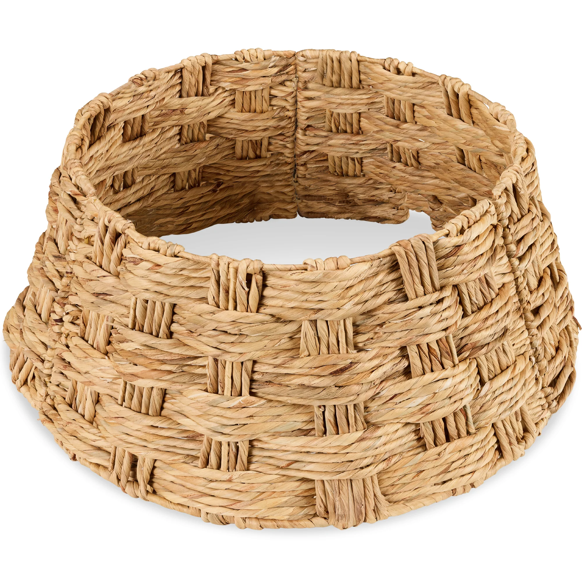 Basket Woven Hyacinth Christmas Holiday Tree Collar - 24in - Image 19