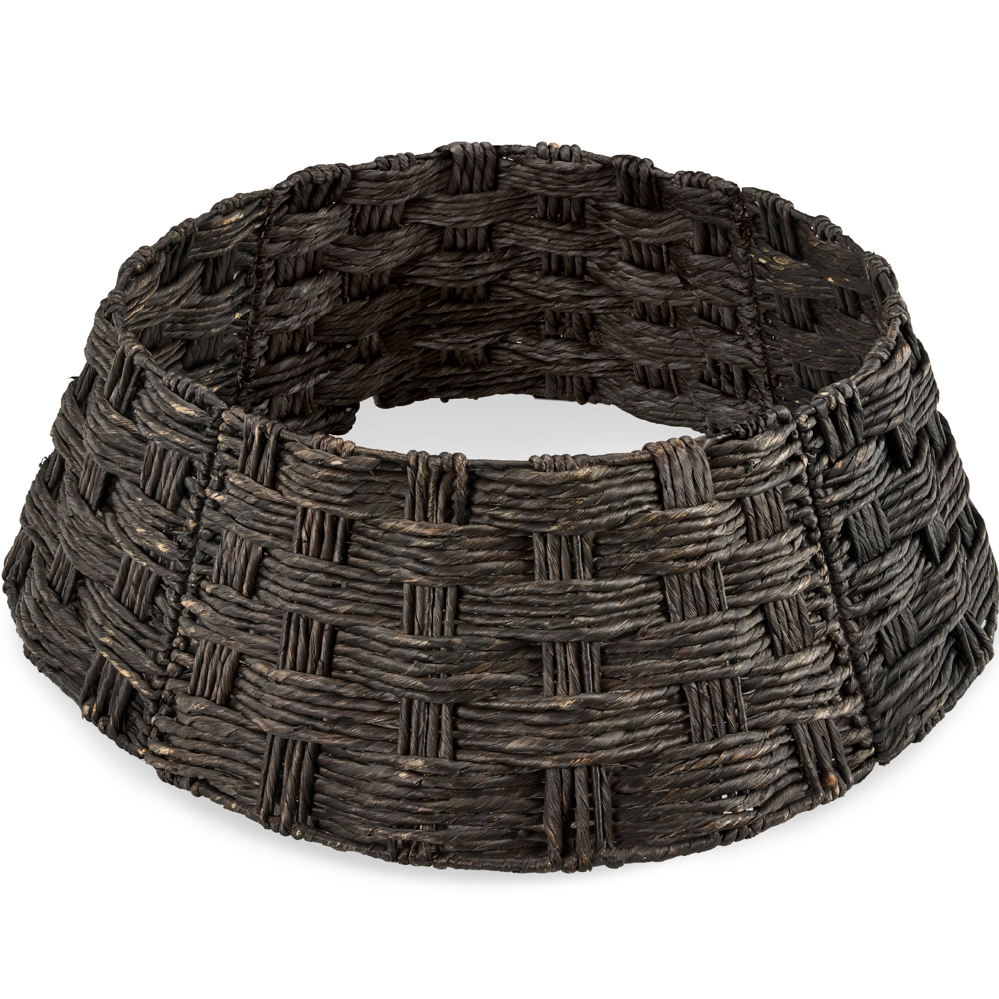 Basket Woven Hyacinth Christmas Holiday Tree Collar - 36in - Image 28