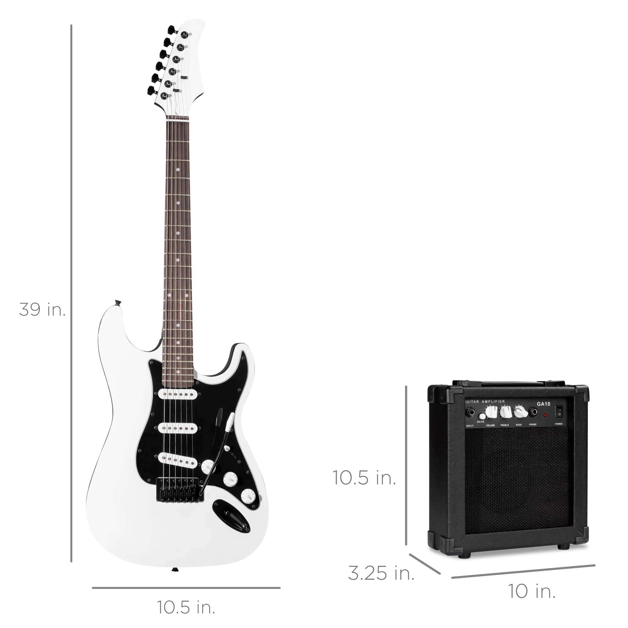 Beginner Electric Guitar Kit w/ Case, 10W Amp, Tremolo Bar - 39in - Image 91