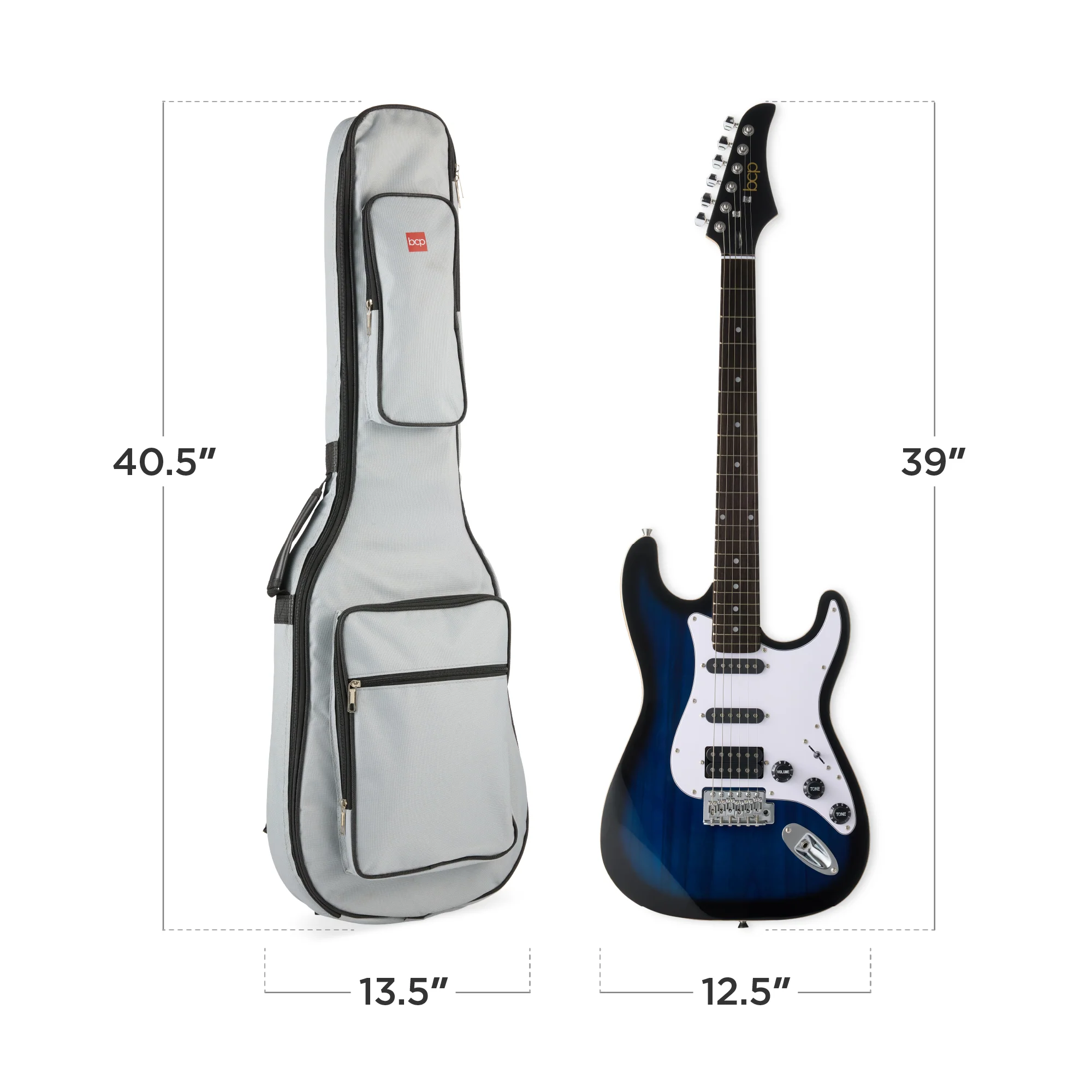 Beginner Electric Guitar Kit w/ Headphone Amp, Padded Gig Bag, Headphones - Image 20