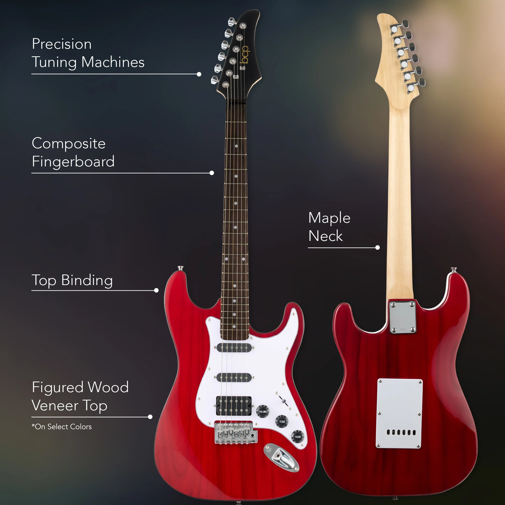 Beginner Electric Guitar Kit w/ Headphone Amp, Padded Gig Bag, Headphones - Image 34