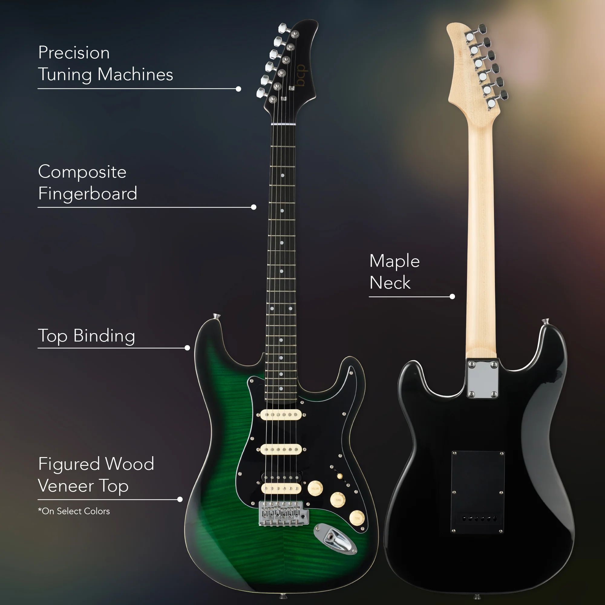 Beginner Electric Guitar Kit w/ Headphone Amp, Padded Gig Bag, Headphones - Image 79