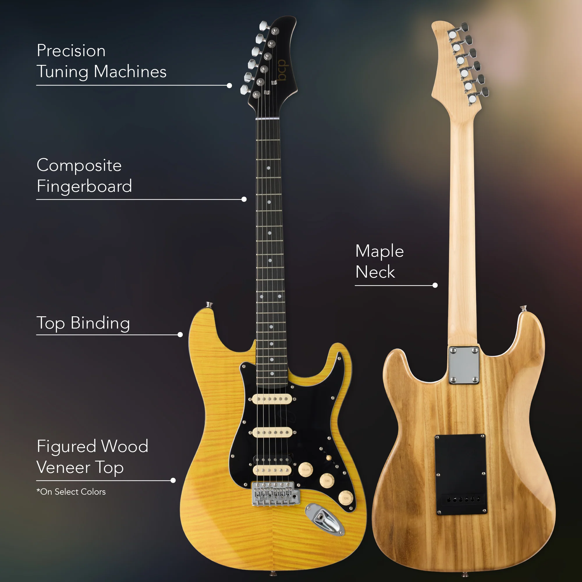 Beginner Electric Guitar Kit w/ Headphone Amp, Padded Gig Bag, Headphones - Image 8