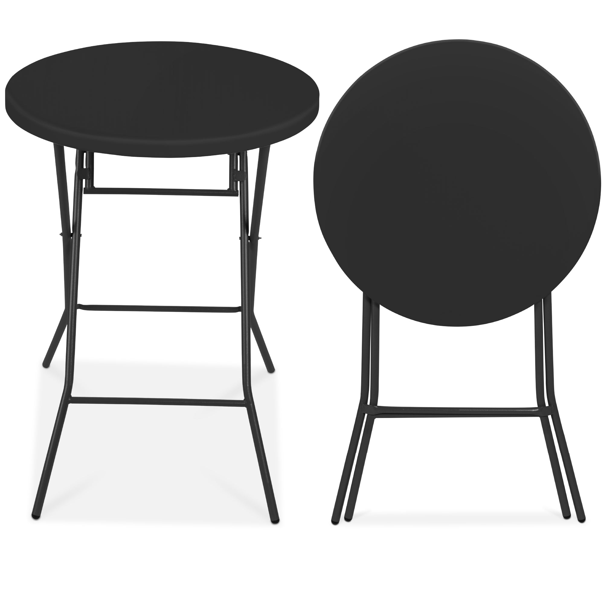 Bar Height Folding Table Indoor Outdoor Accessory w/ Thick Table Top - 32in - Image 8