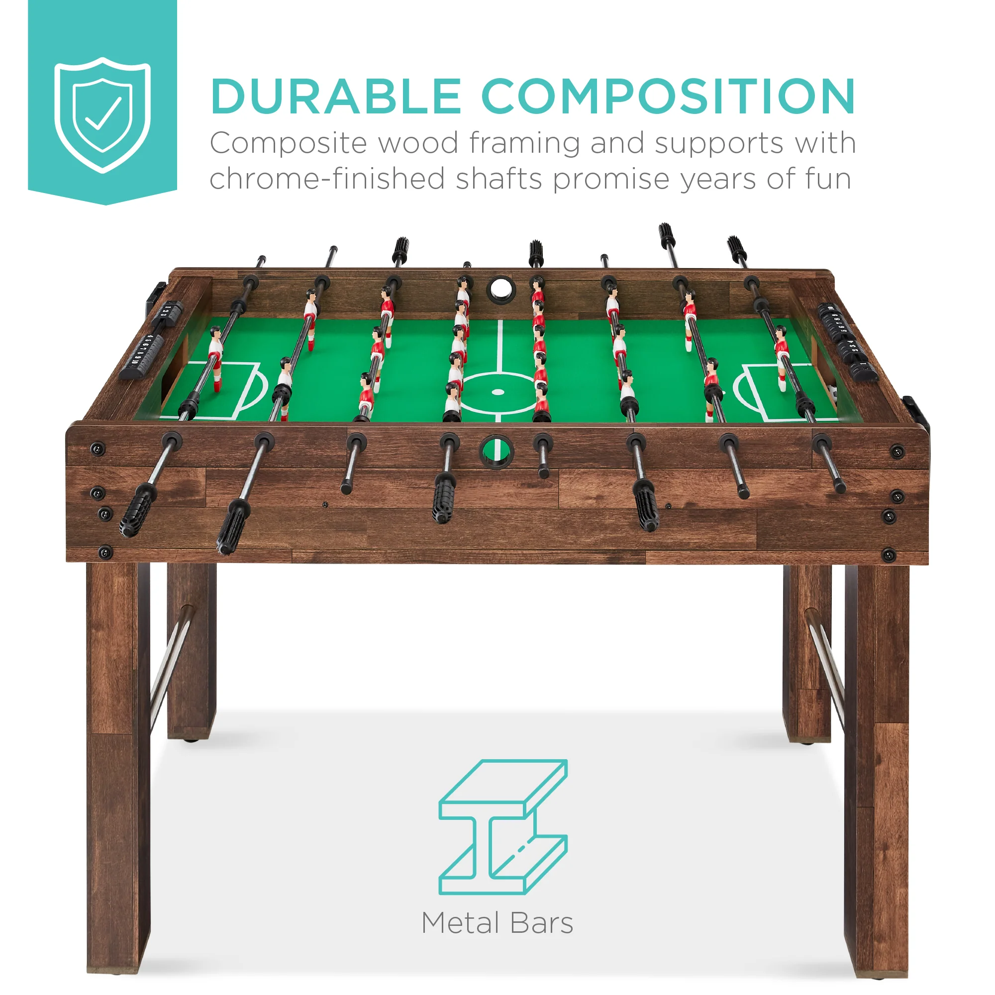 48in Foosball Table for Kids & Adults w/ 2 Balls - Image 18