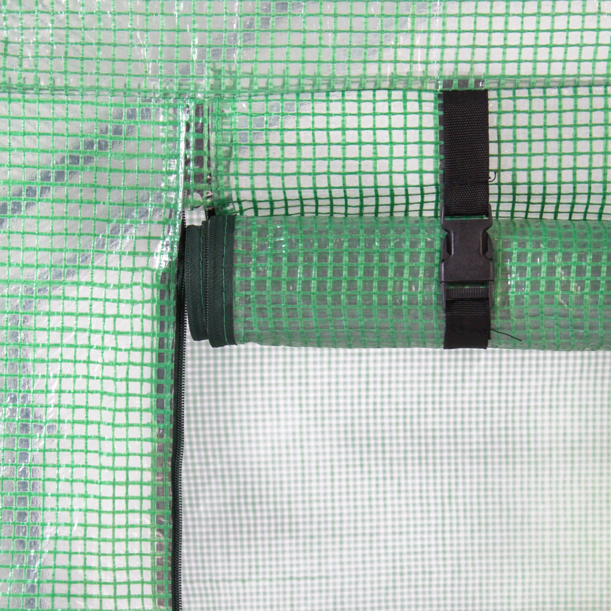 3-Tier 12-Shelf Outdoor Mini Greenhouse - Green - Image 3