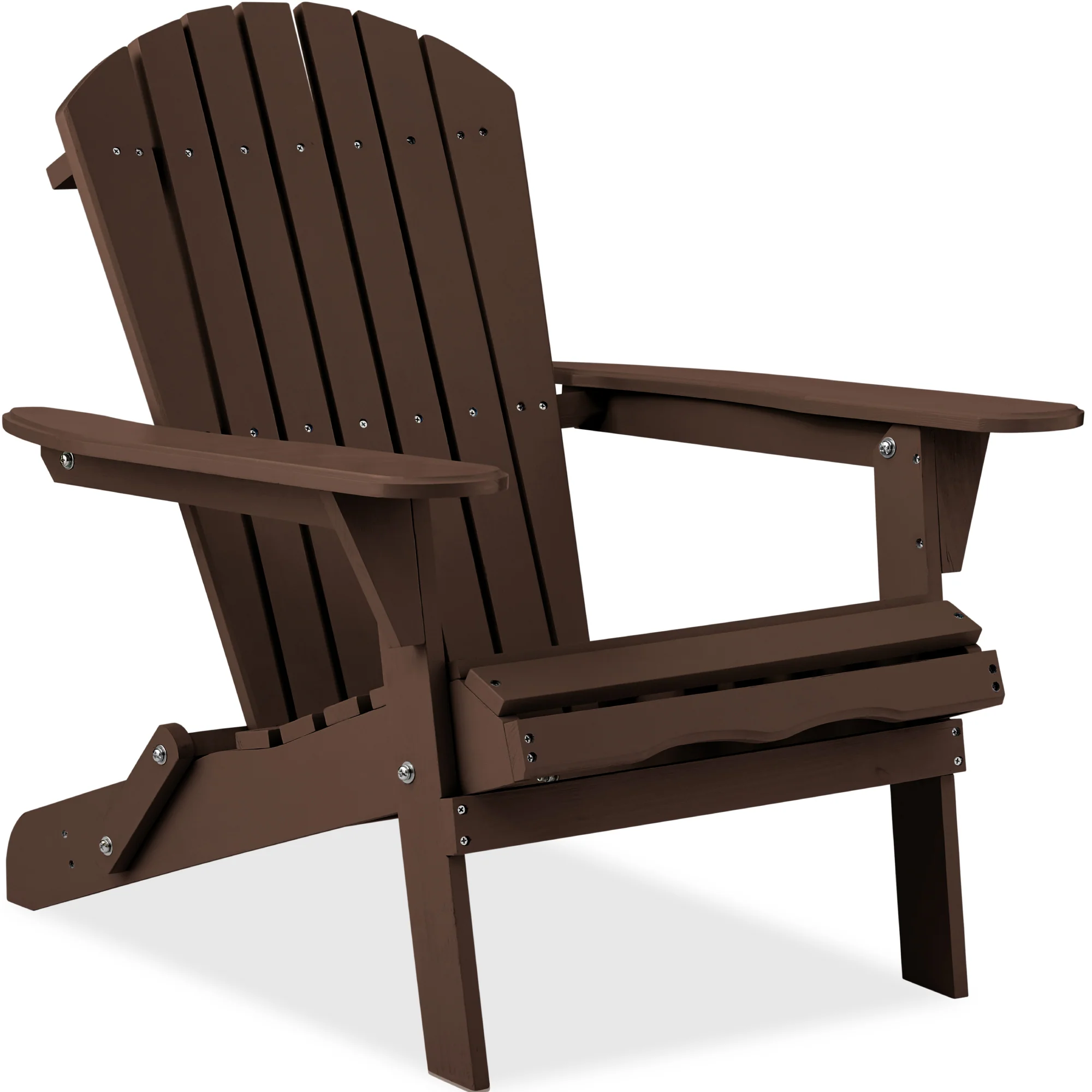 Folding Wooden Adirondack Chair, Accent Furniture w/ Natural Woodgrain - Image 22