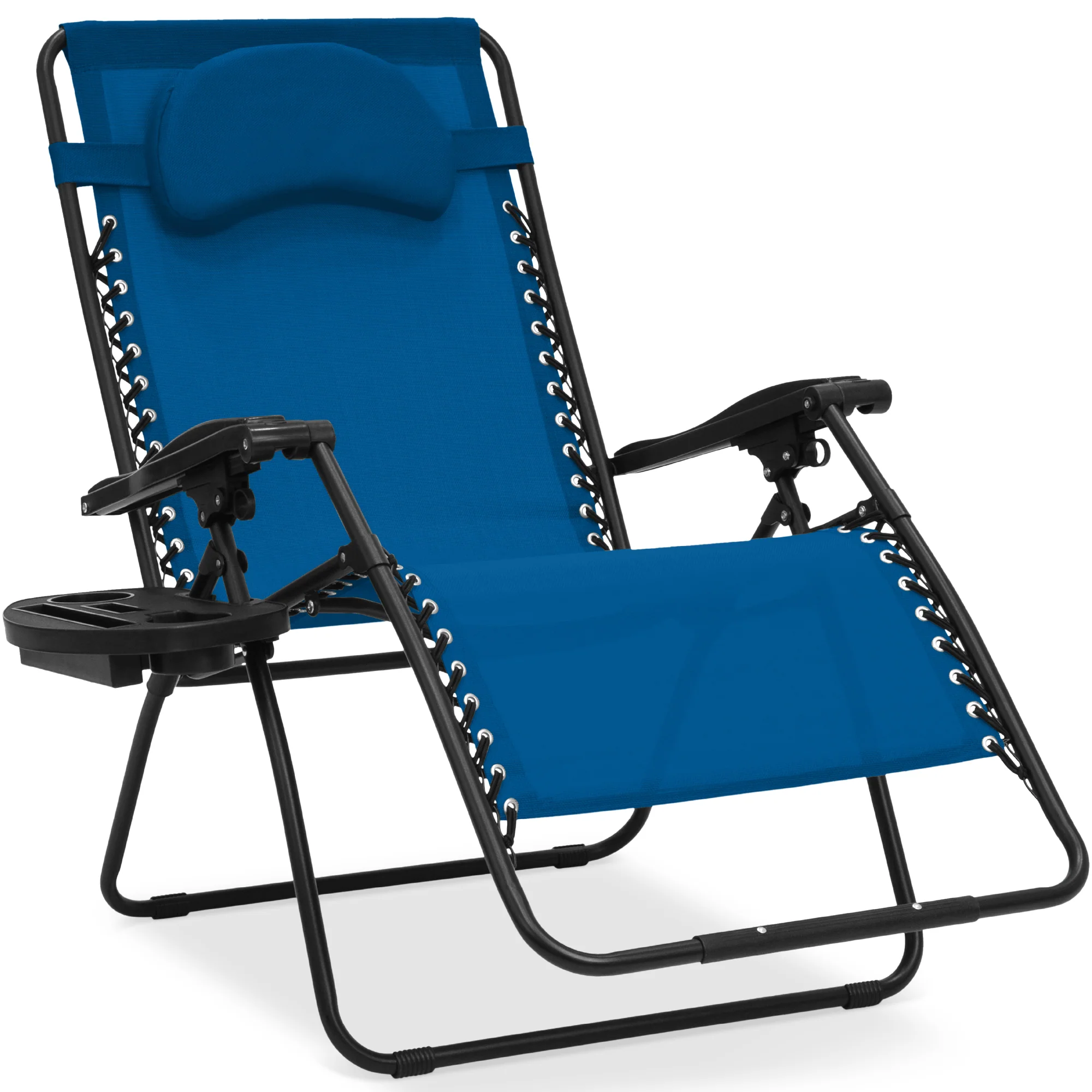 Oversized Reclining Zero Gravity Chair Lounger w/ Cup Holder, Pillow - Image 111