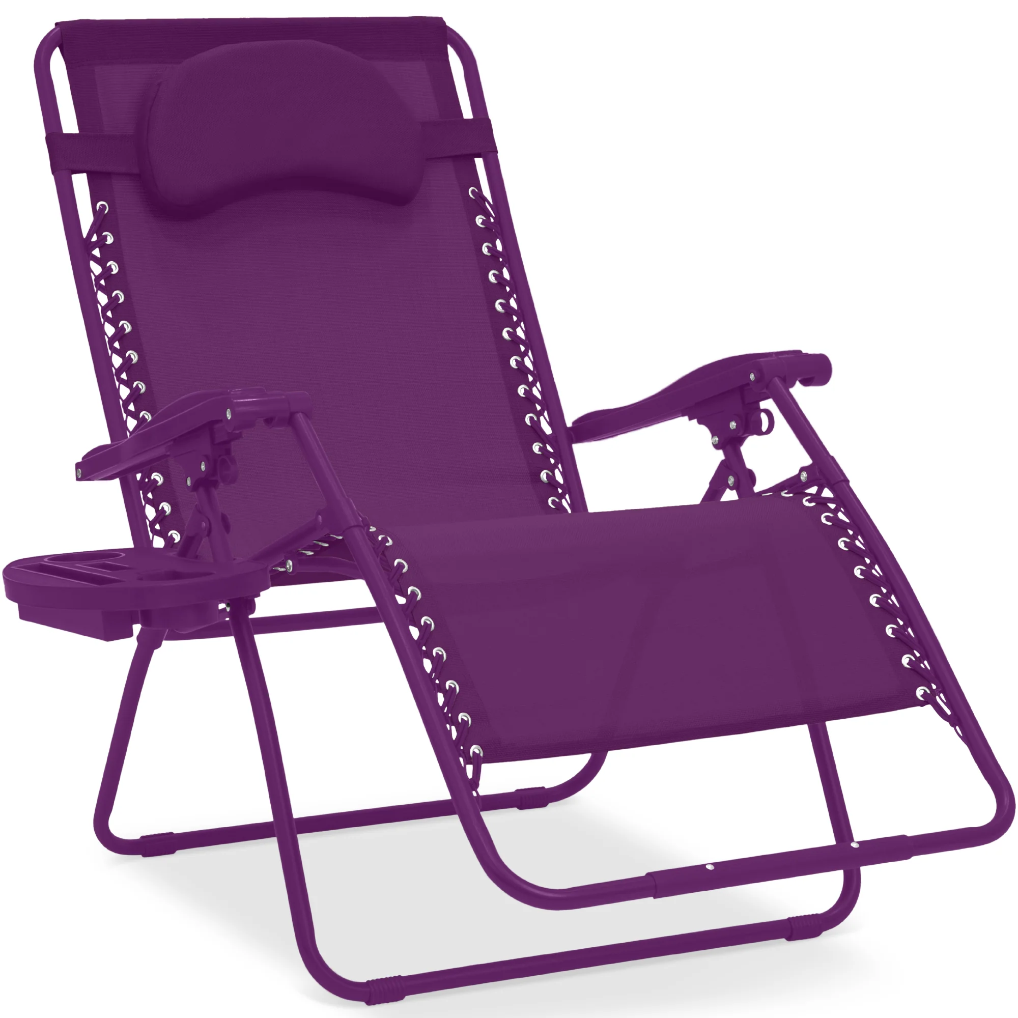 Oversized Reclining Zero Gravity Chair Lounger w/ Cup Holder, Pillow - Image 122